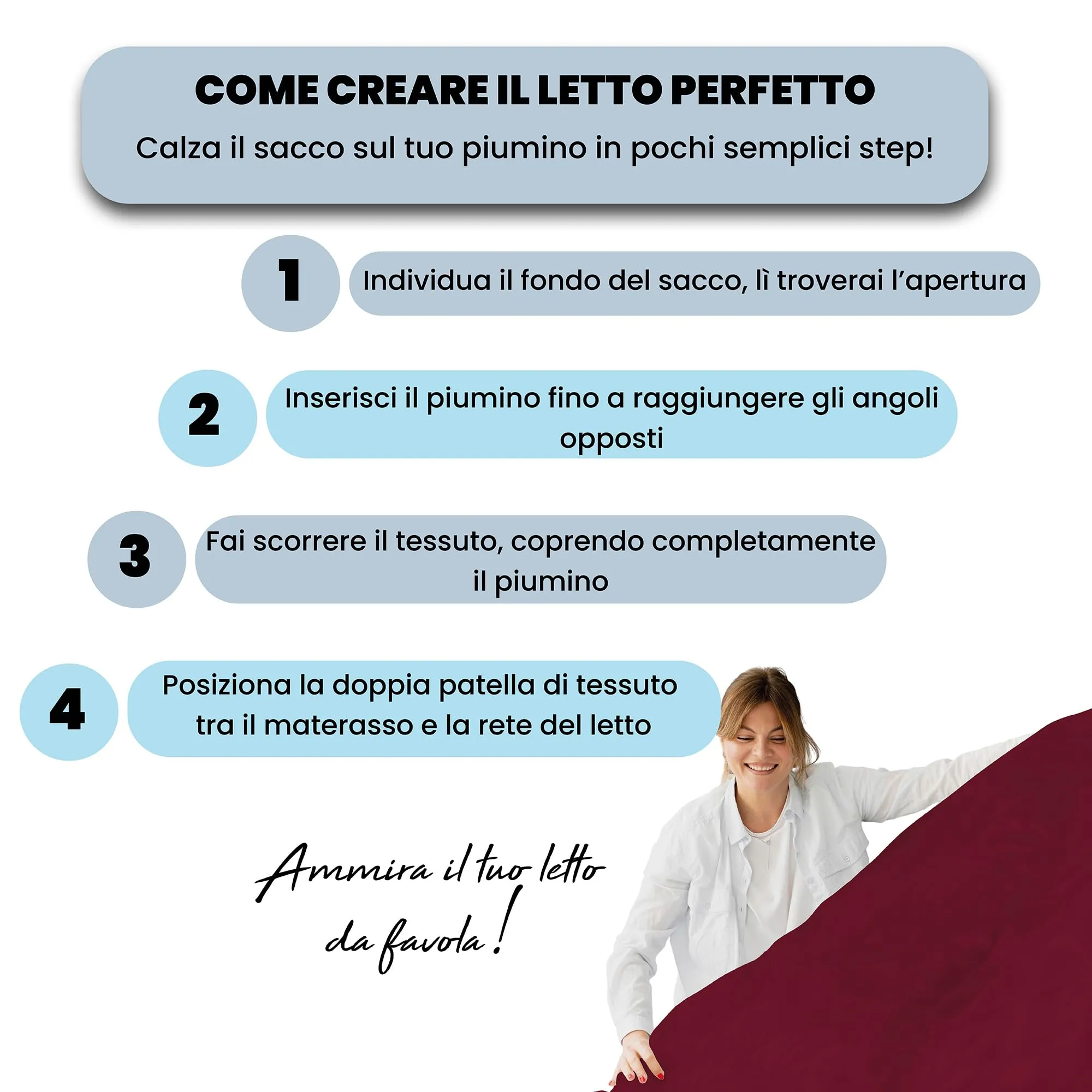 Italian Bed Linen Set Copripiumino 100% Cotone, Matrimoniale, 250x200 cm, Bordeaux/Grigio Chiaro - immagine 5