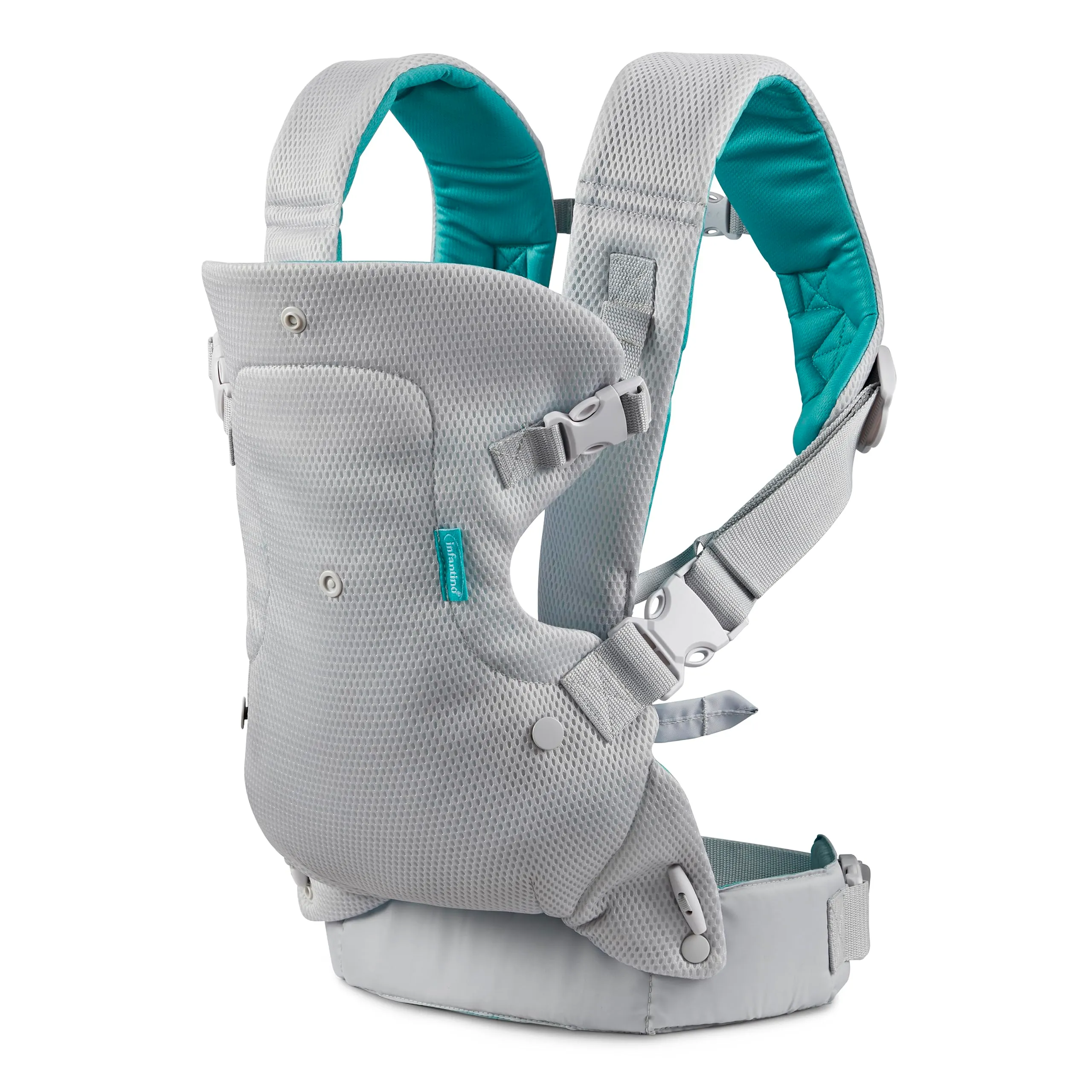 Infantino Marsupio Flip Convertibile 4-in-1 Light & Airy, 3,6-14,5 kg, Grigio Chiaro - immagine 9