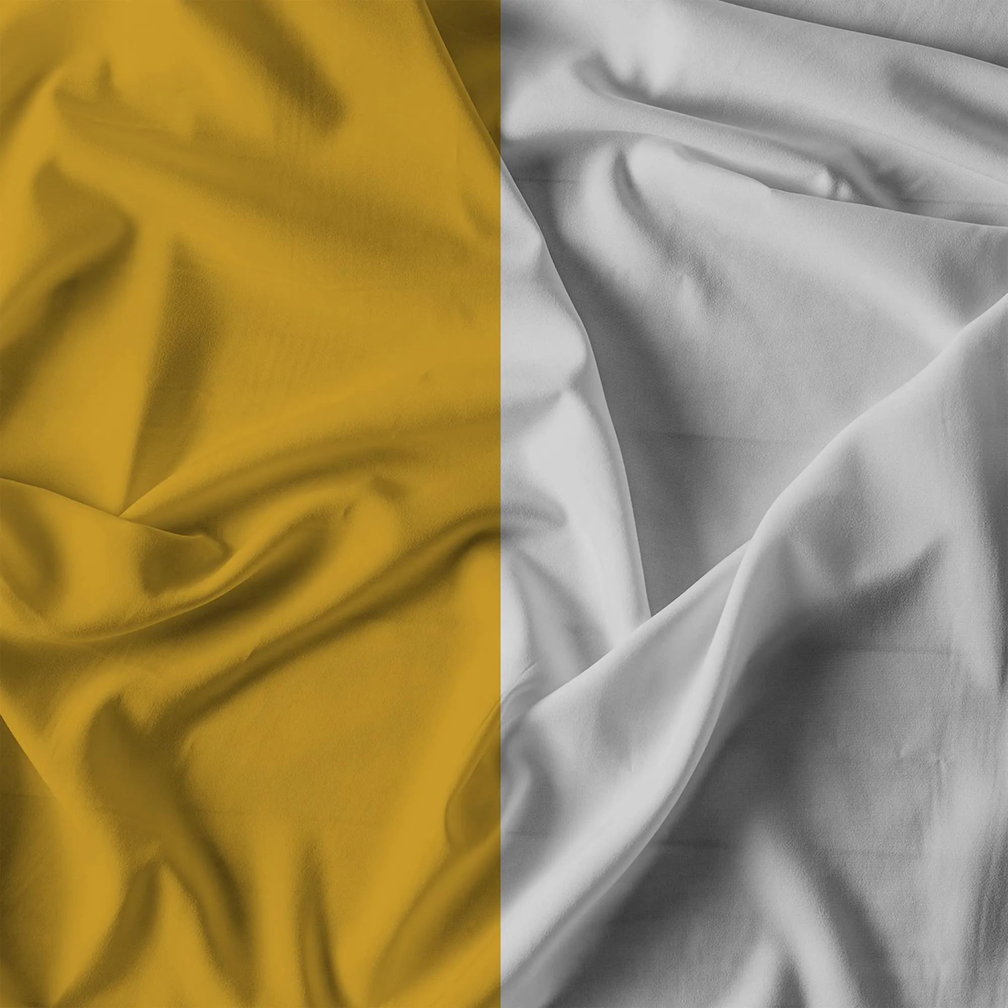 Italian Bed Linen Set Copripiumino 100% Cotone, Singolo, 150x200 cm, Senape/Grigio Chiaro - immagine 12