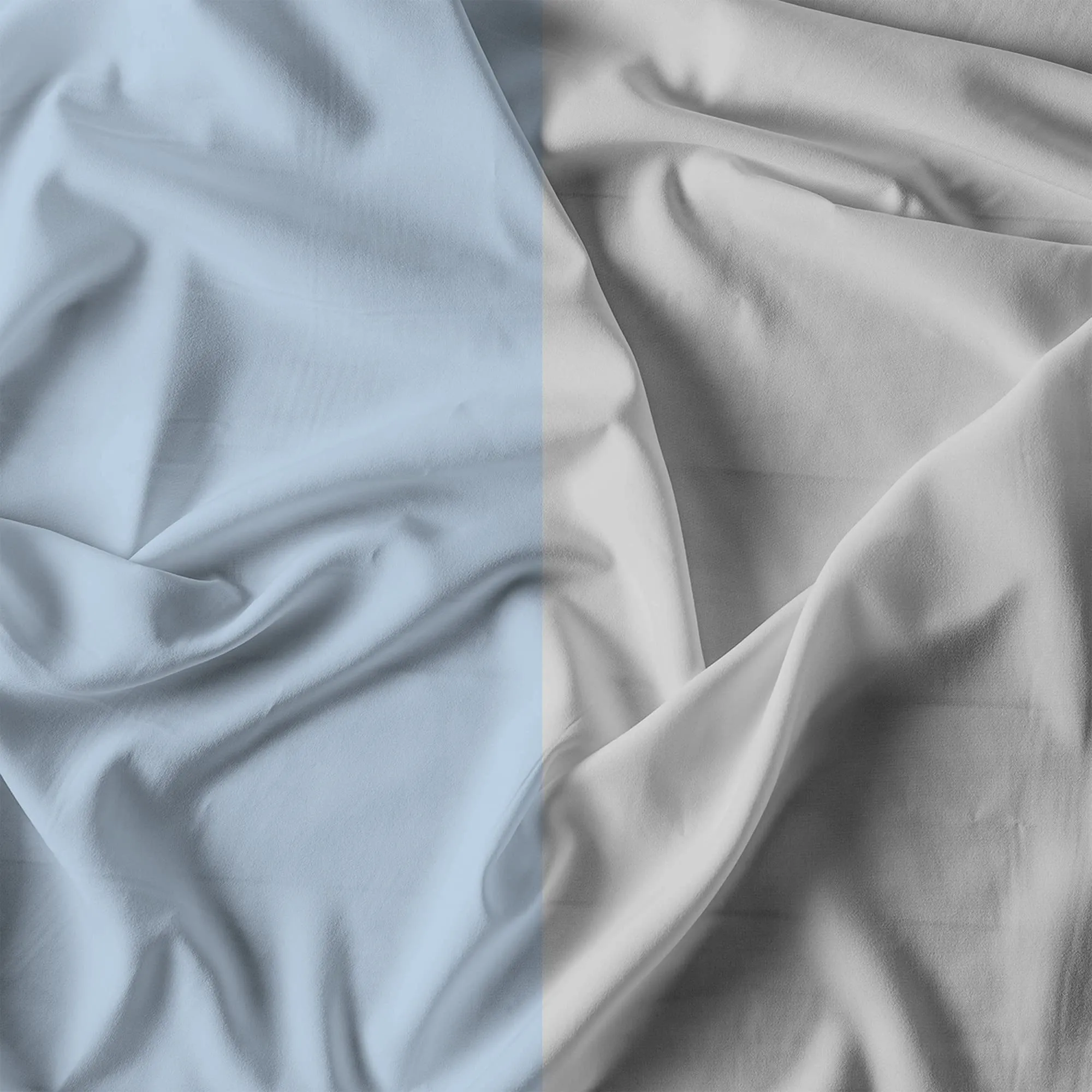 Italian Bed Linen Set Copripiumino 100% Cotone, Singolo, 150x200 cm, Azzurro/Grigio Chiaro - immagine 12
