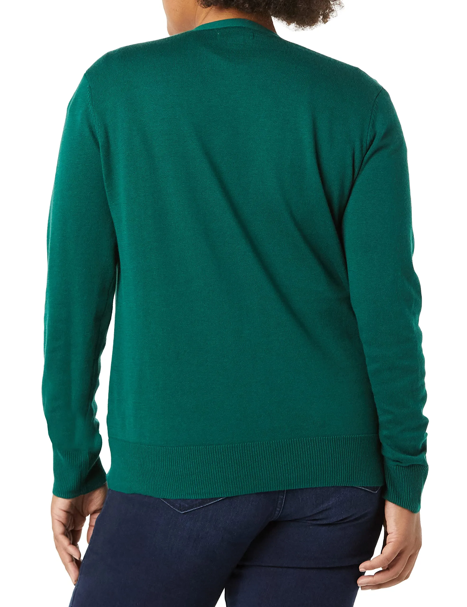 Amazon Essentials Felpa Cardigan Leggera Donna, Verde Scuro, XS - immagine 5