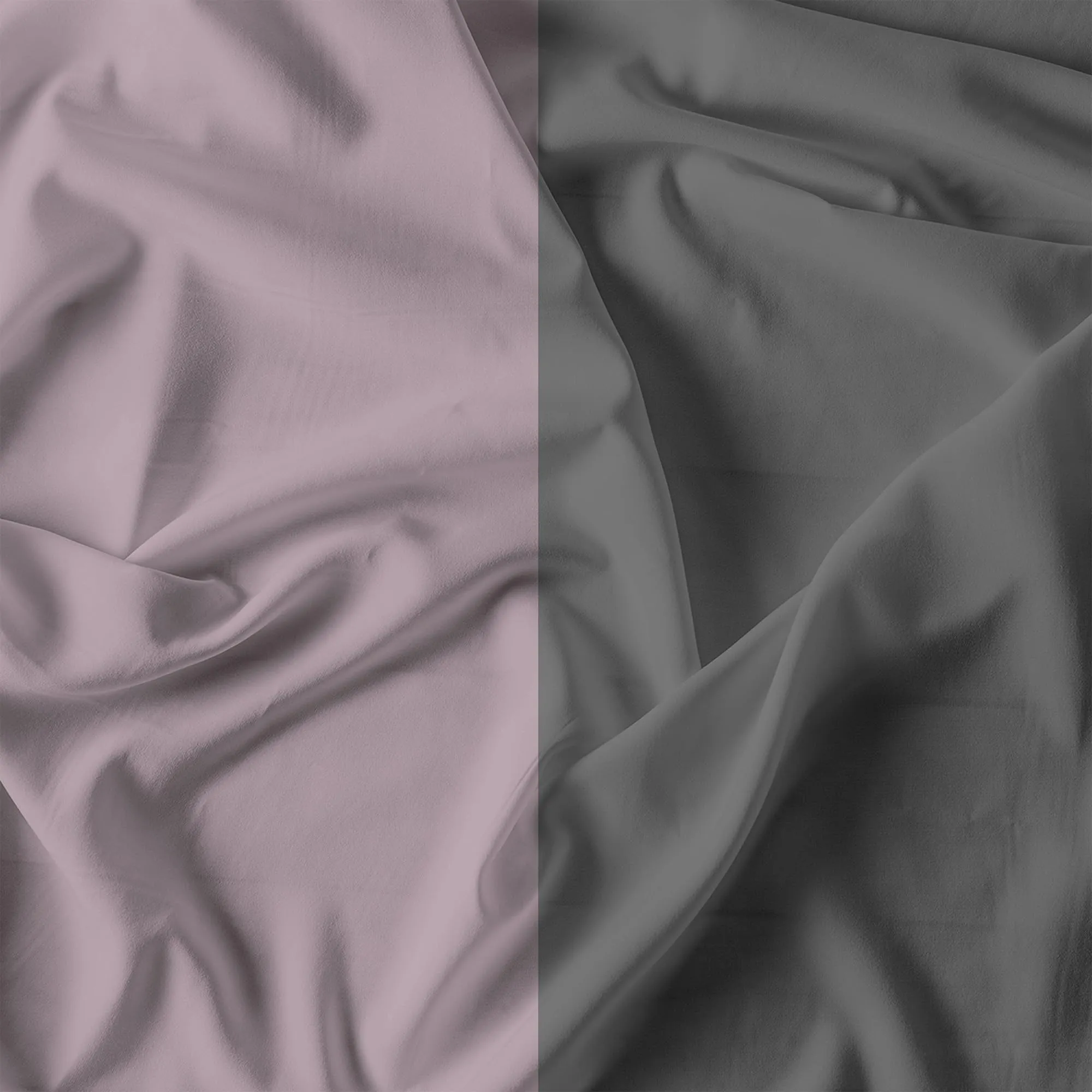 Italian Bed Linen Set Copripiumino 100% Cotone, Matrimoniale, 250x200 cm, Rosa Antico/Grigio Scuro - immagine 12