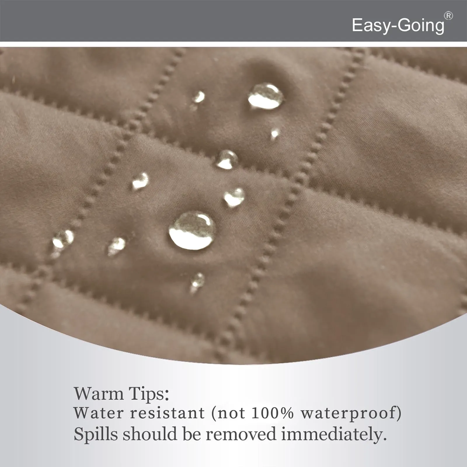 Easy-Going Copridivano Reversibile 4 Posti Impermeabile, XXL, Beige/Beige - immagine 4