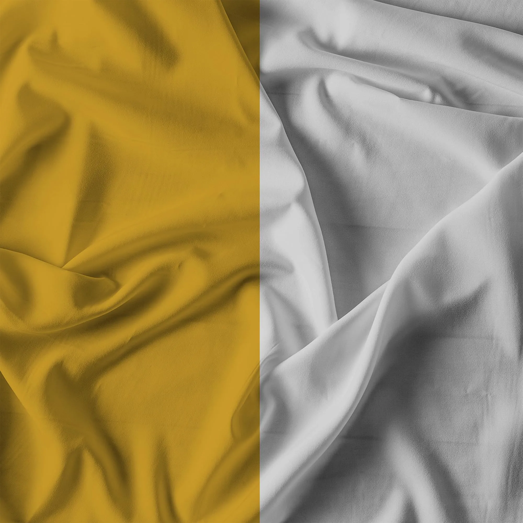 Italian Bed Linen Set Copripiumino 100% Cotone, Piazza e Mezza, 200x200 cm, Senape/Grigio Chiaro - immagine 12