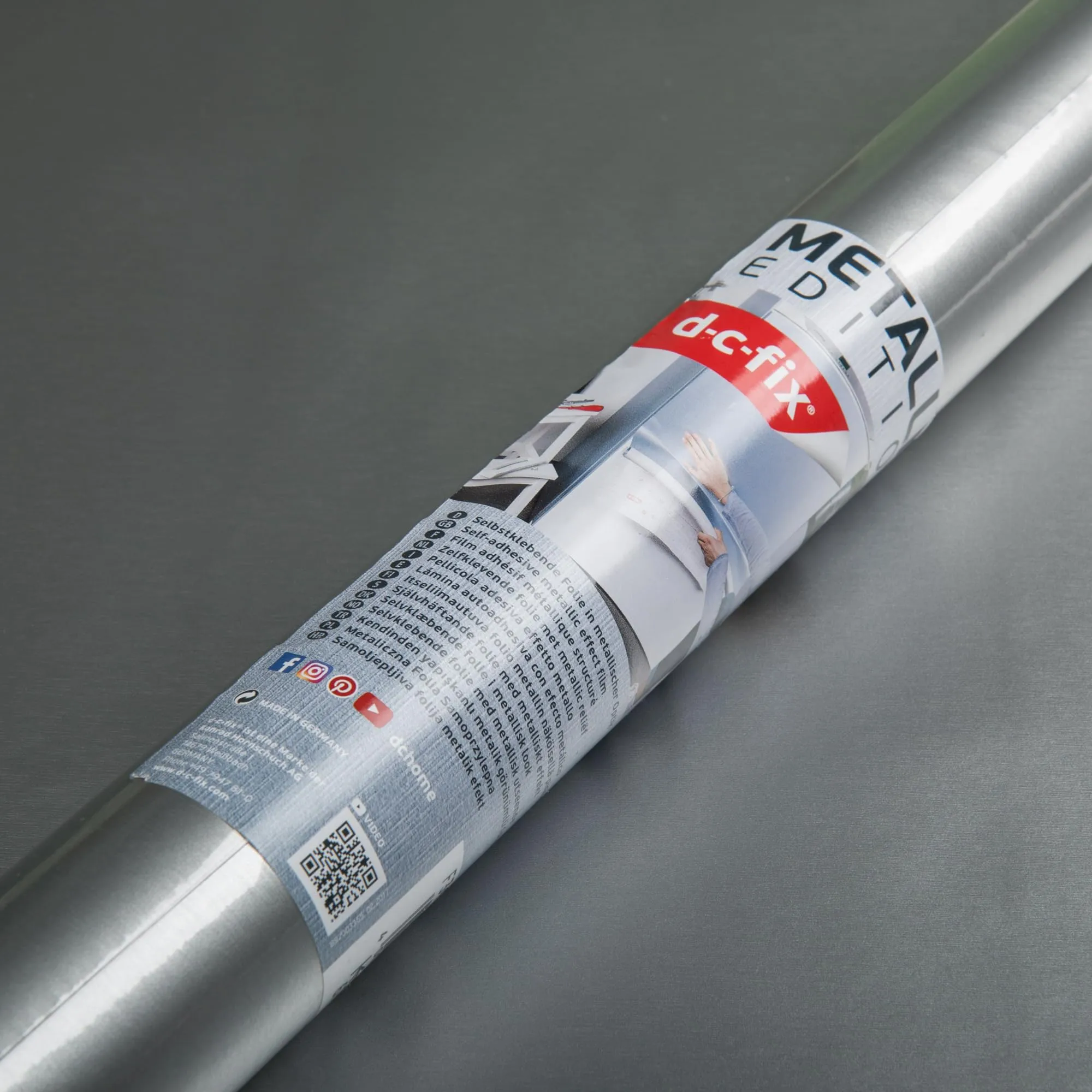 d-c-fix Pellicola Adesiva Metallica Argento Tagliato 67,5 cm x 1,5 m - immagine 3