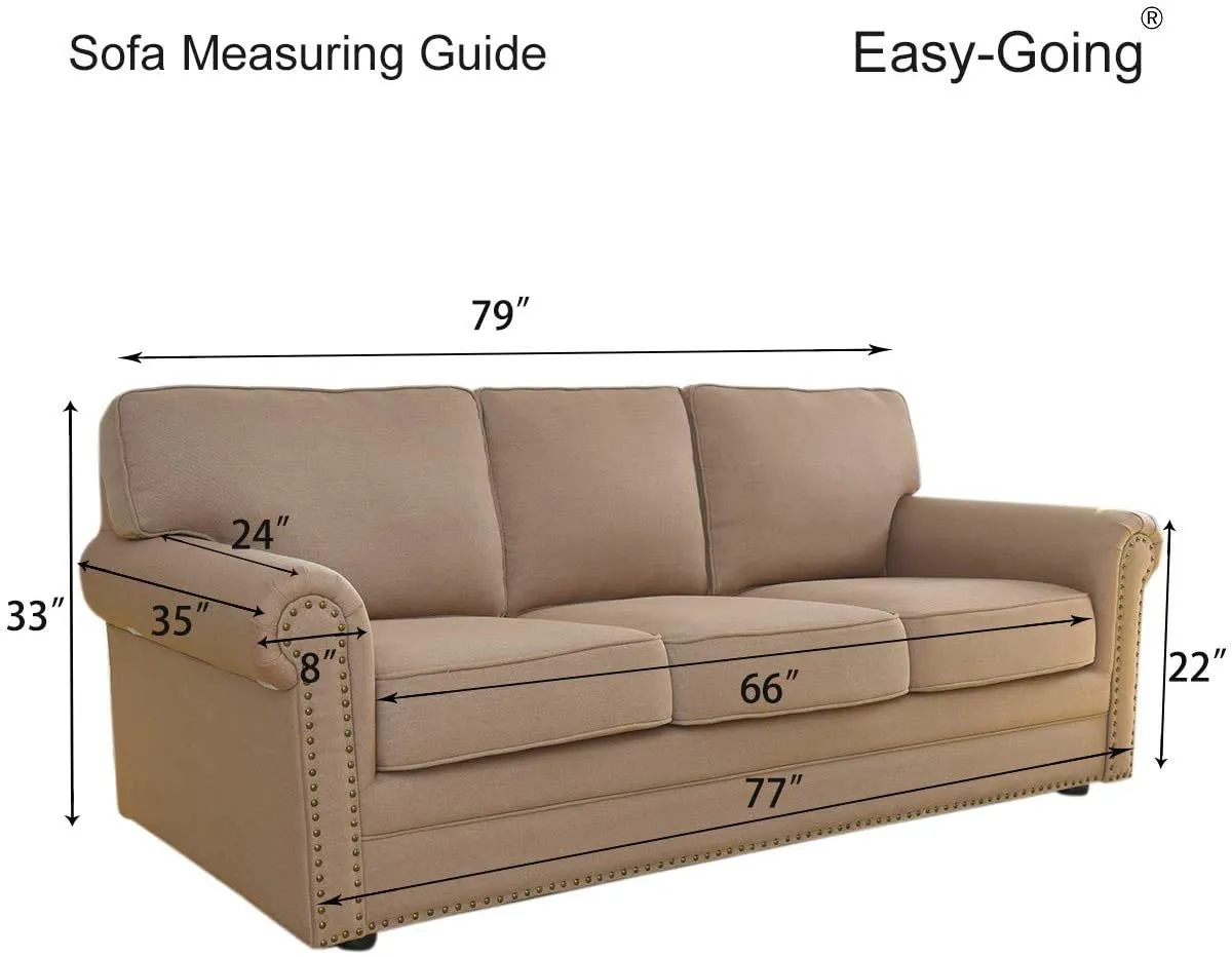 Easy-Going Copridivano Reversibile per Divano a 3 Cuscini, Impermeabile, Marrone - immagine 7