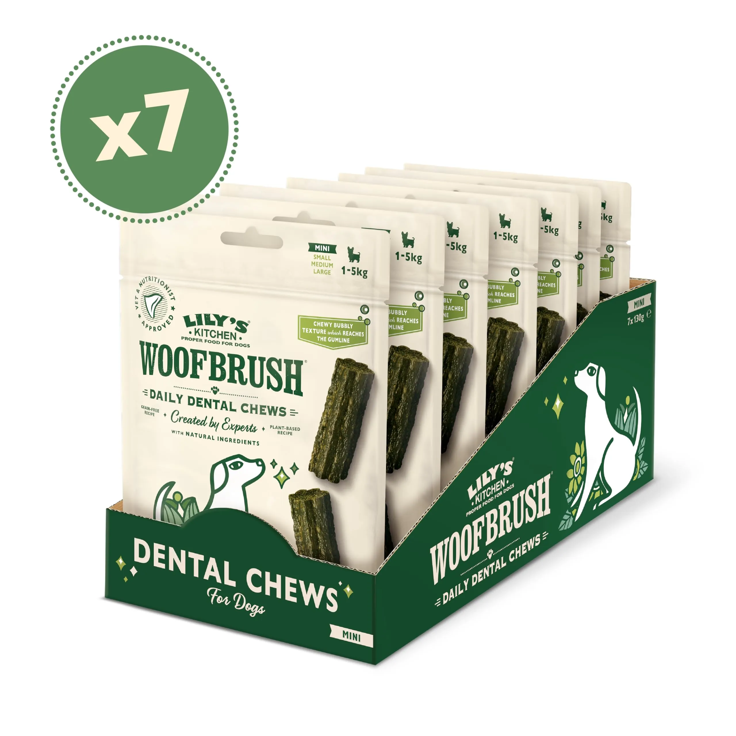 Lily's Kitchen Bastoncini dentali per cani adulti Mini Woofbrush, 7 x 13g - immagine 3