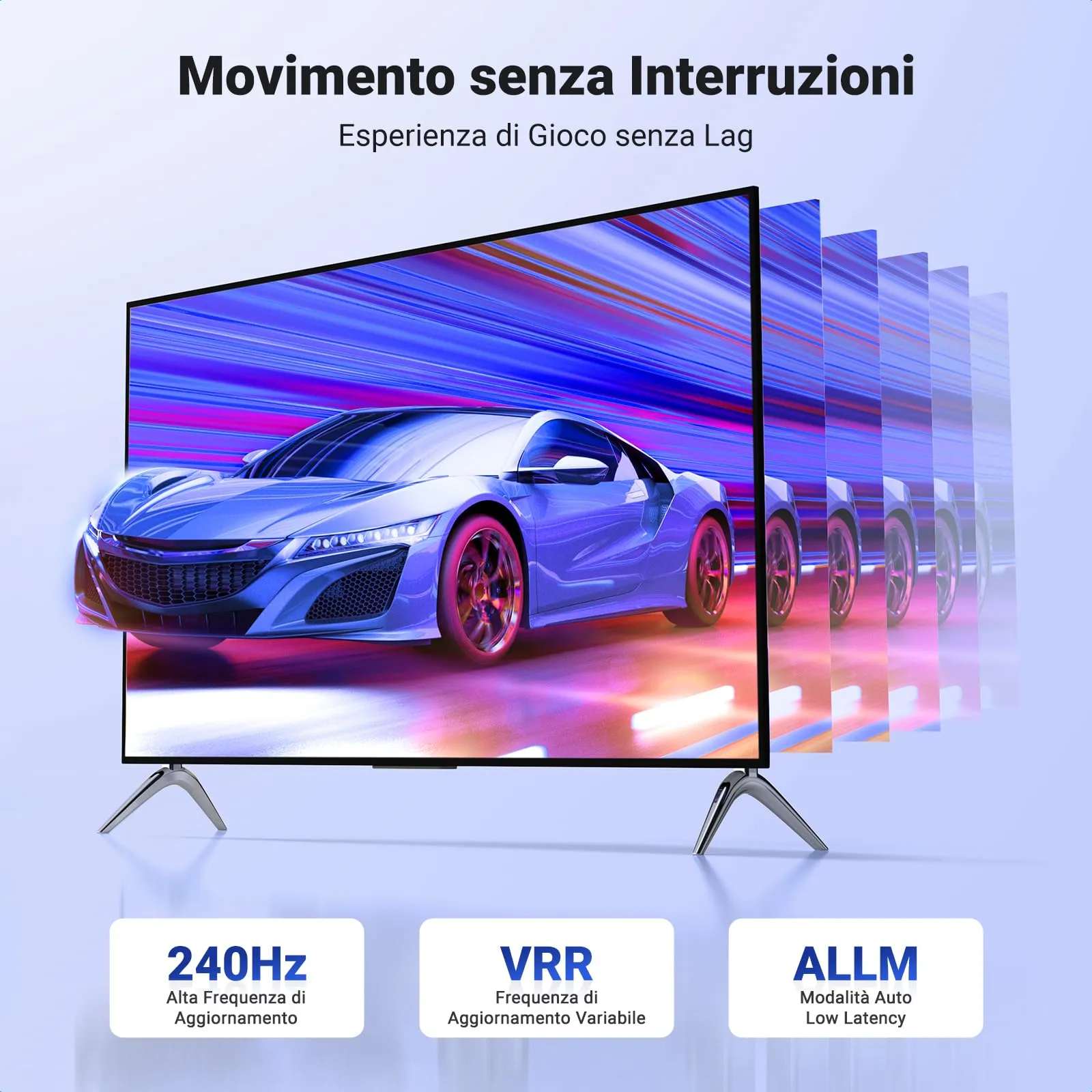UGREEN Cavo HDMI 2.1 Certificato 8K 60Hz 4K 120Hz 48Gbps (3M) - immagine 4