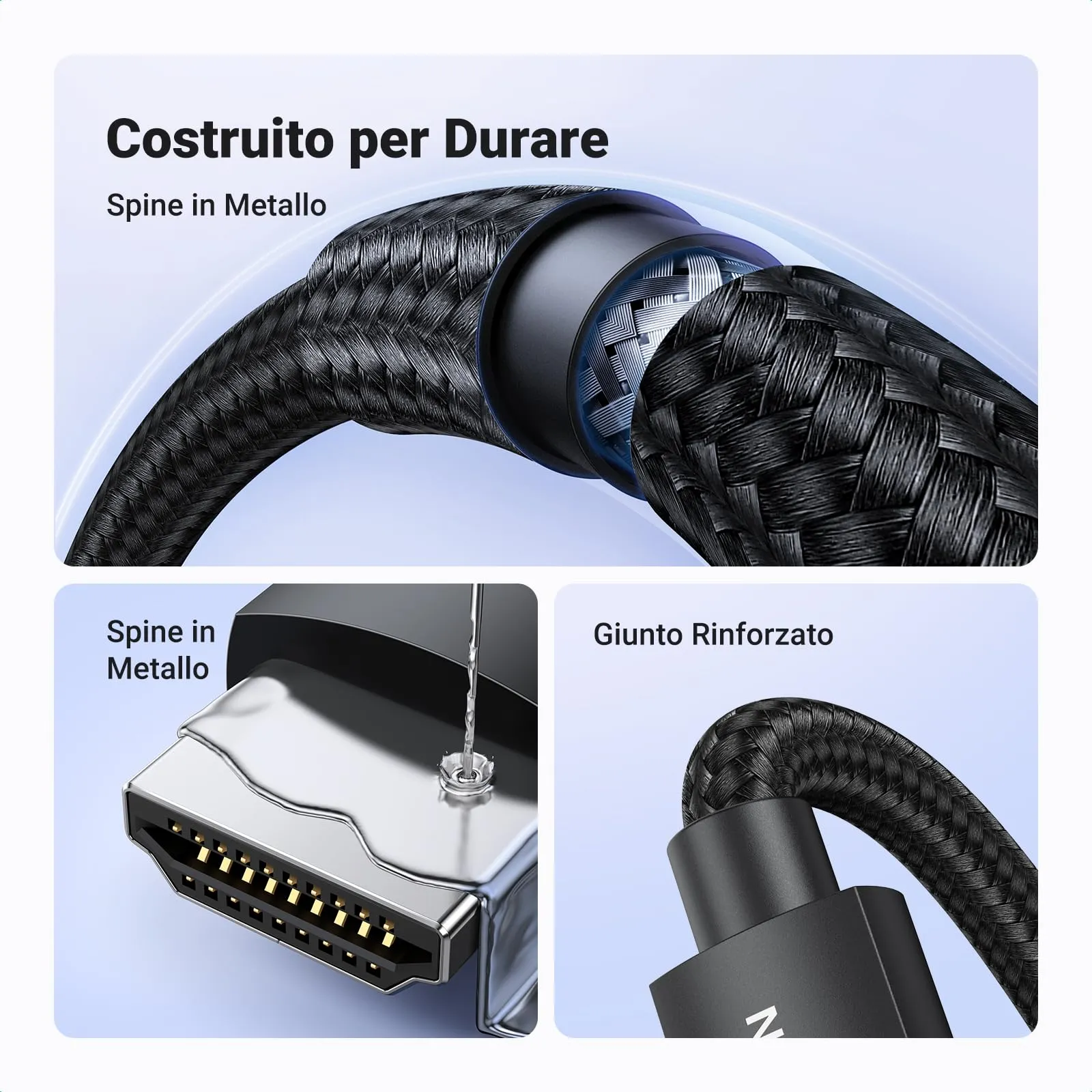 UGREEN Cavo HDMI 2.1 Certificato 8K 60Hz 4K 120Hz 48Gbps (3M) - immagine 7