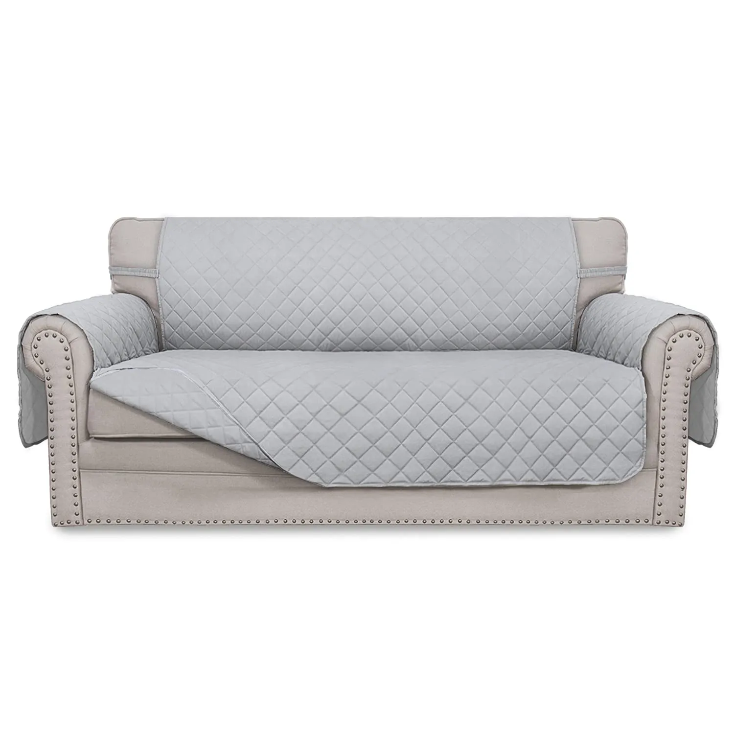 Easy-Going Copridivano Reversibile con 2 Cuscini, Oversized Loveseat, Grigio Chiaro - immagine 1