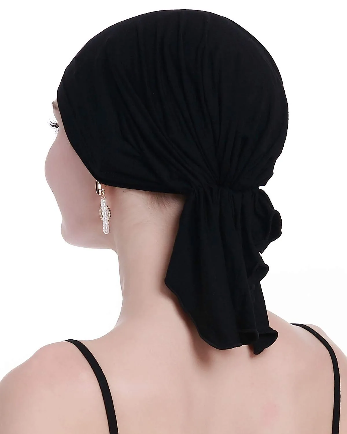 osvyo Copricapo in bambù per chemioterapia da donna, Bamboo Black1, Taglia unica - immagine 6