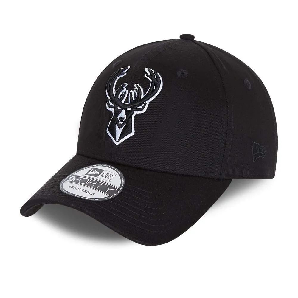 New Era Milwaukee Bucks 9FORTY Snapback Cap - Black - One Size - immagine 1