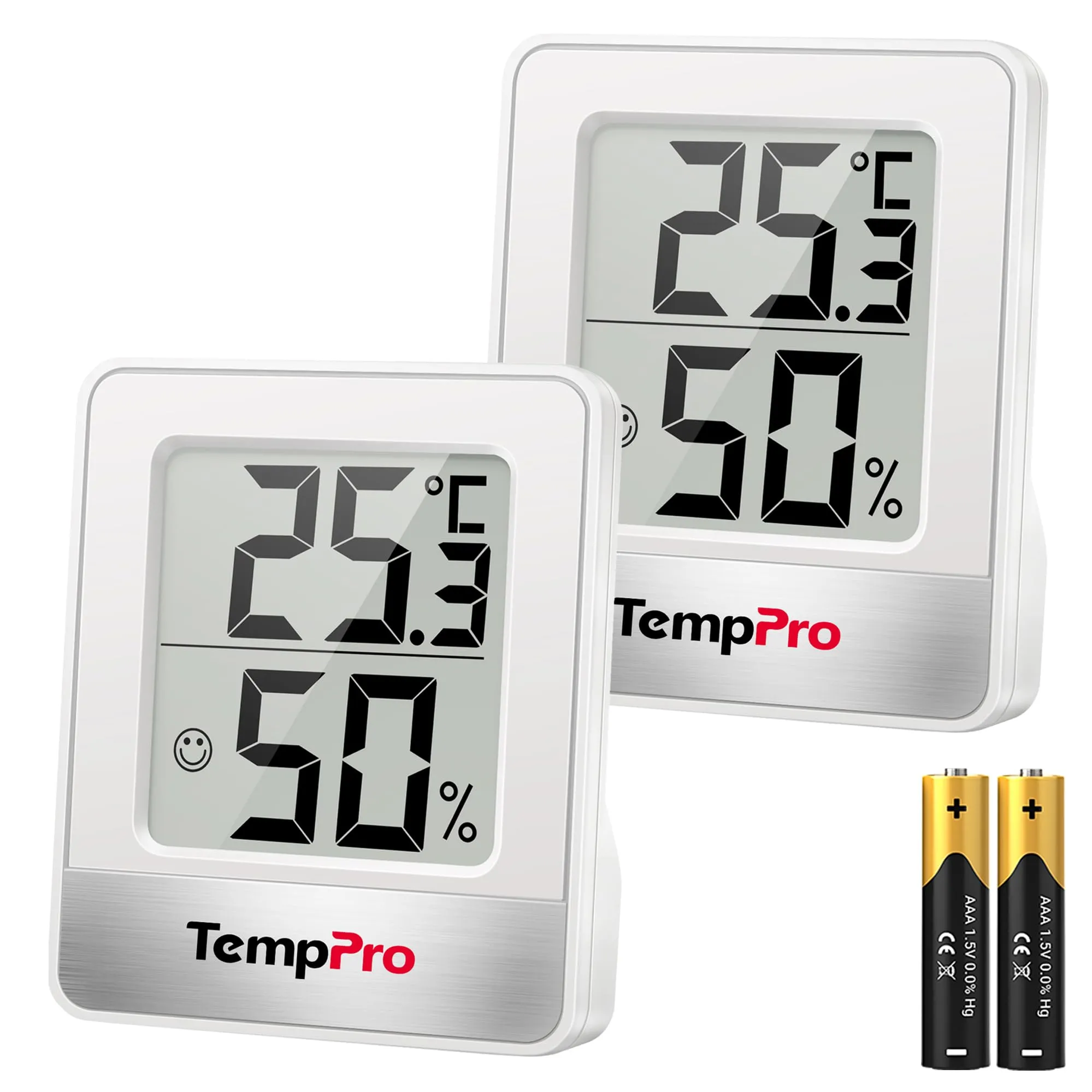 TempPro TP49 Igrometro Digitale Termometro Ambiente Interno, 2 Pezzi - immagine 1