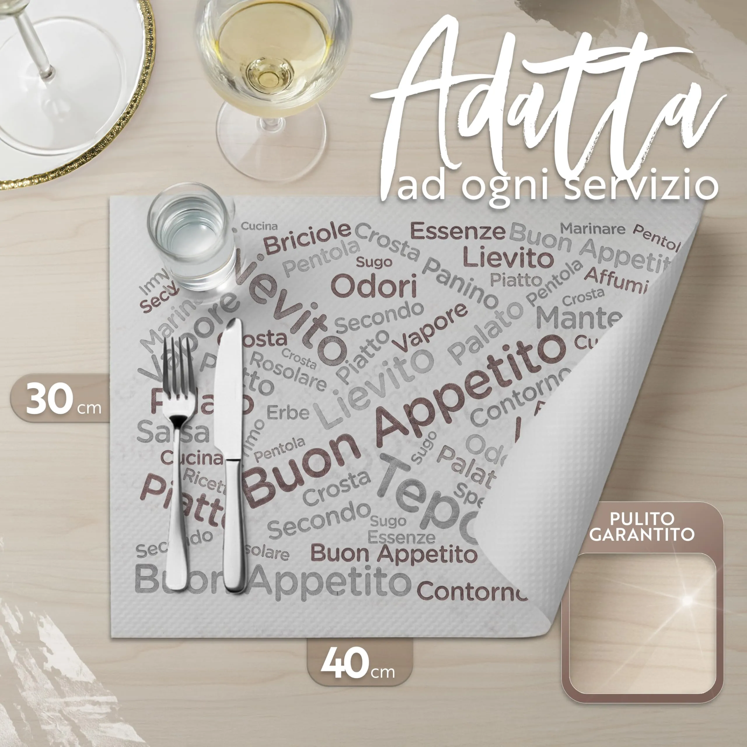 GIORDANO Cart Tovagliette in Carta Kraft Bianca Goffrata Stile Tepore, 500 pezzi, 30x40cm - immagine 6