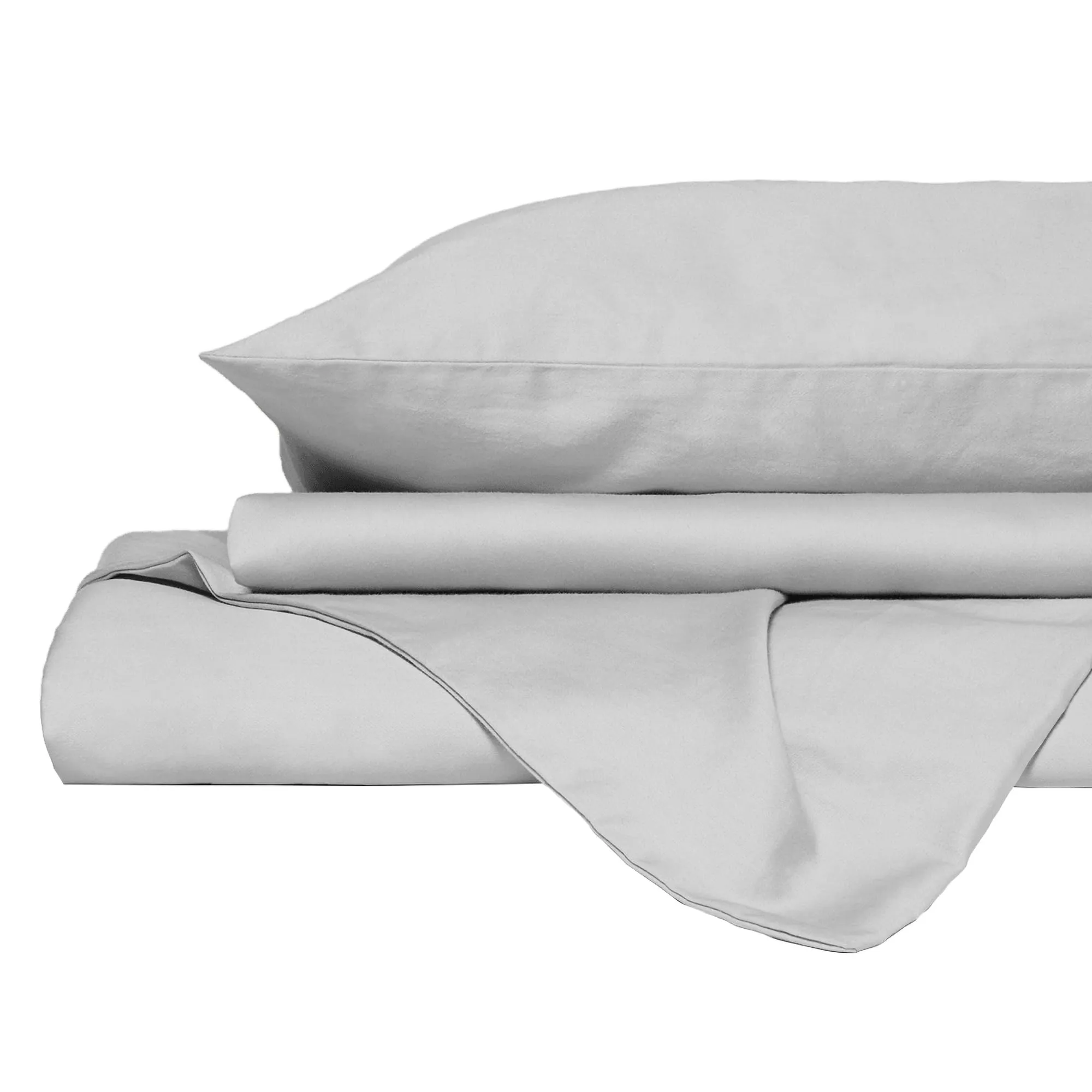 Italian Bed Linen Set Copripiumino 100% Cotone, Matrimoniale, 250x200 cm, Bianco/Bianco - immagine 9
