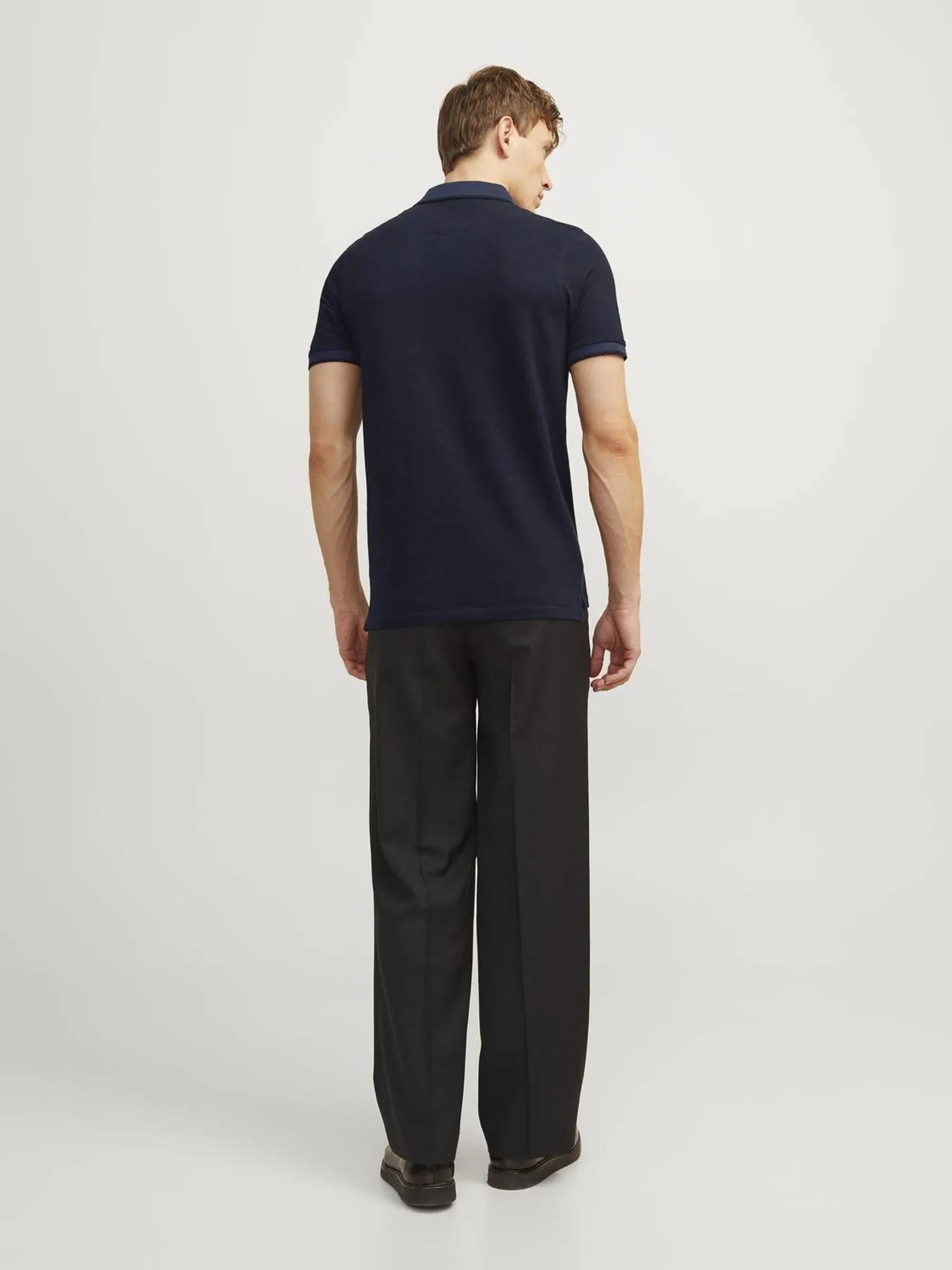 Jack & Jones Jjepaulos Polo SS Noos Maglietta, Marino, L Uomo - immagine 3