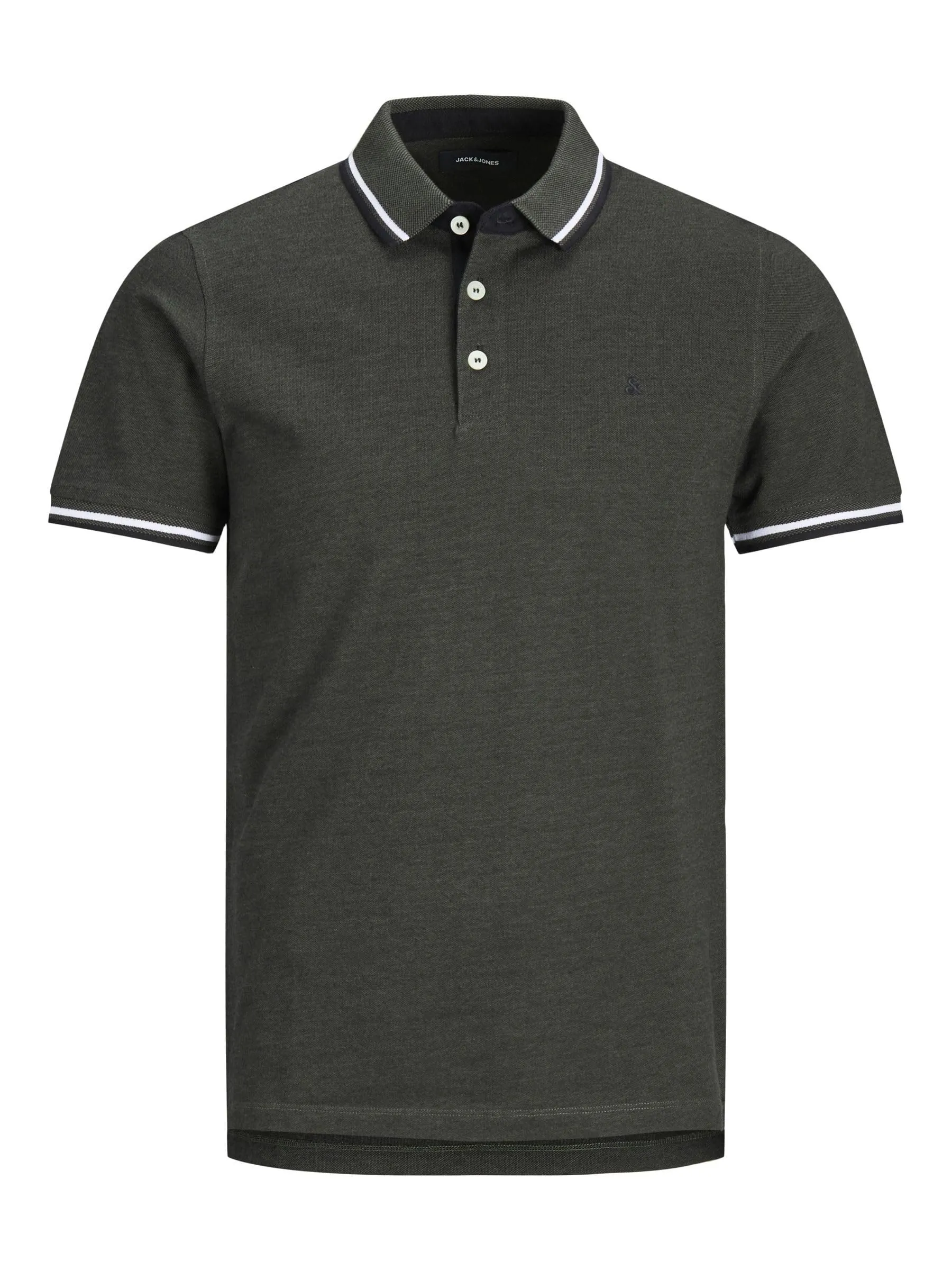 Jack & Jones Jjepaulos Polo SS Noos Maglietta, Forest Night, L - immagine 1