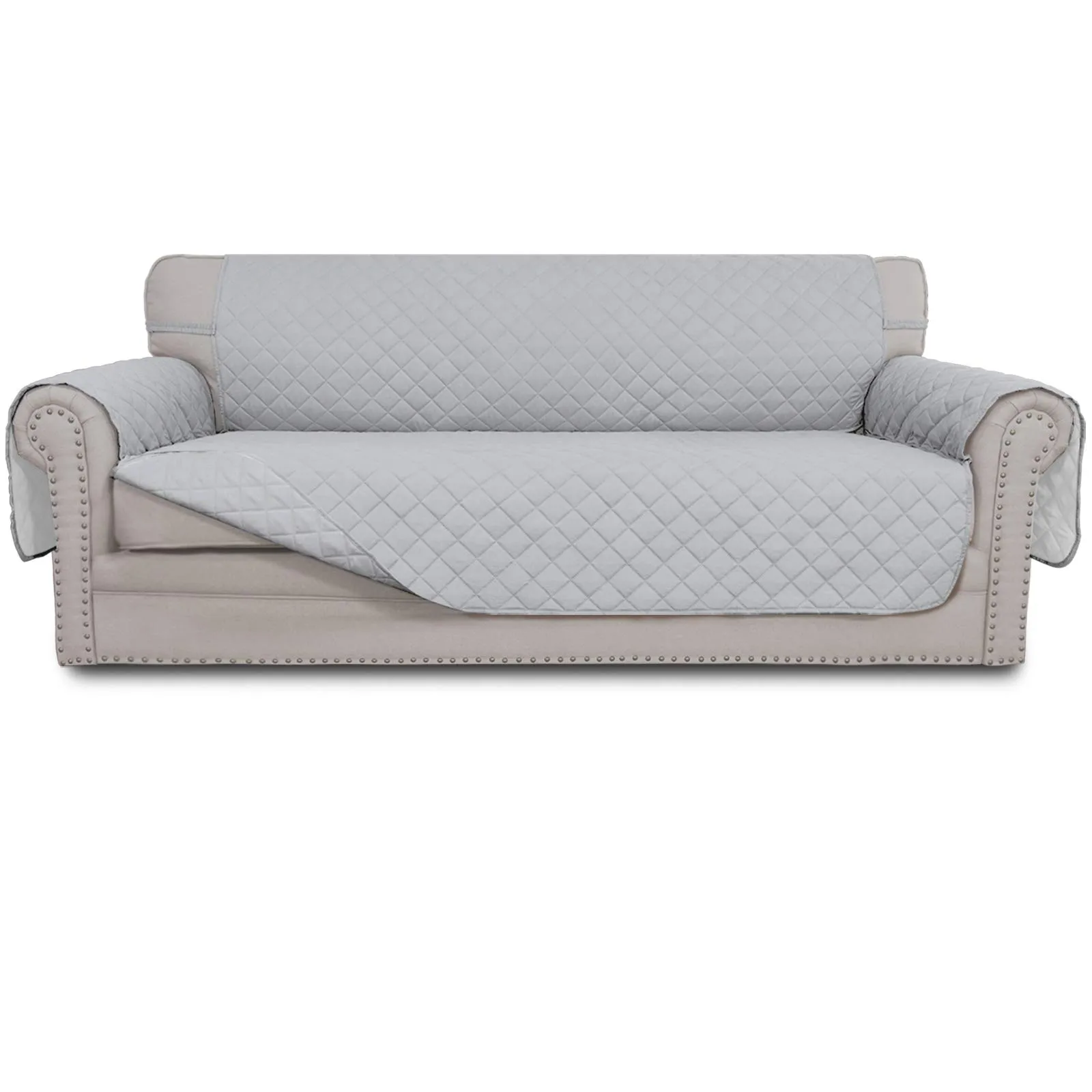Easy-Going Fodera reversibile per divano a 3 posti impermeabile per cani e gatti, Grigio - immagine 1