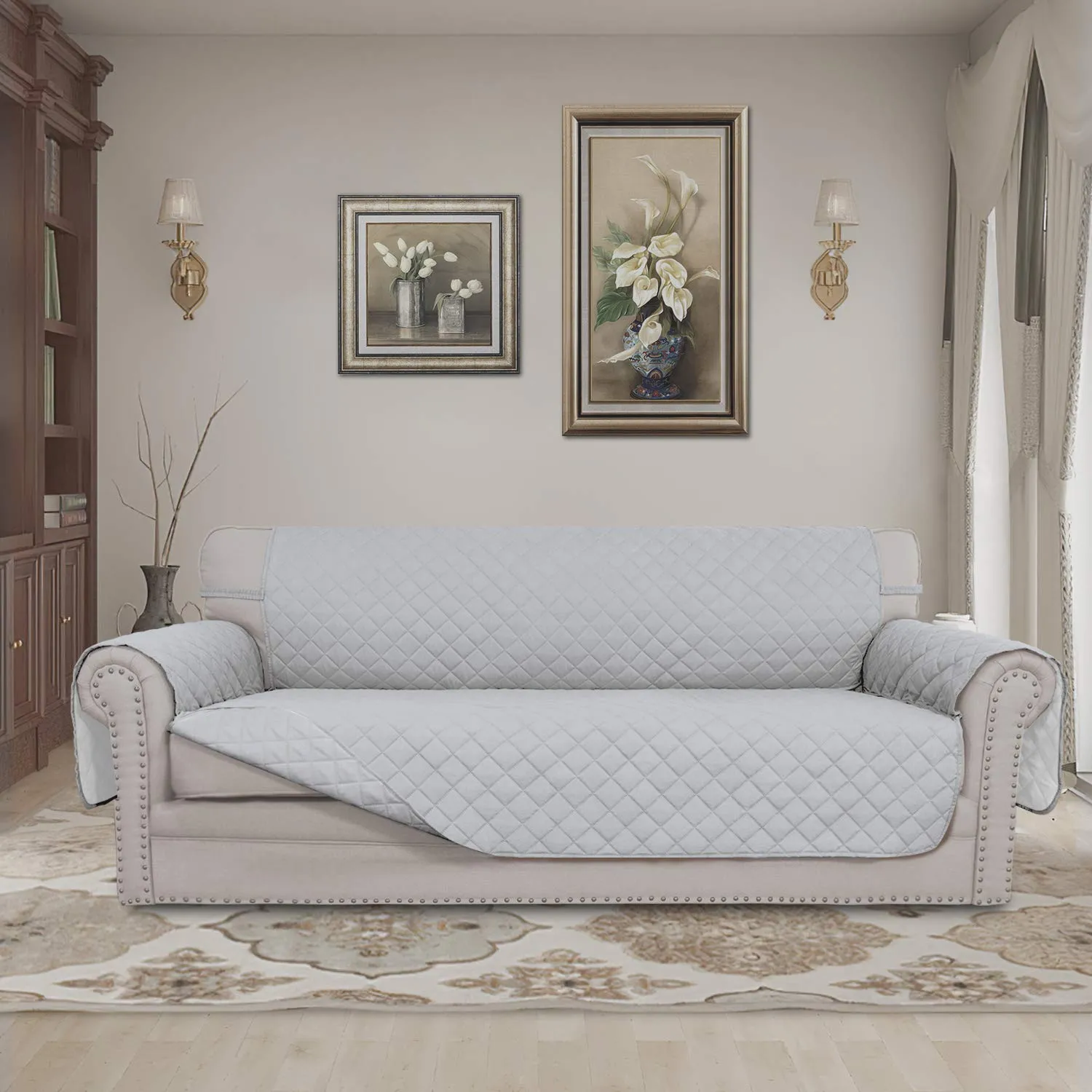 Easy-Going Fodera reversibile per divano a 3 posti impermeabile per cani e gatti, Grigio - immagine 2
