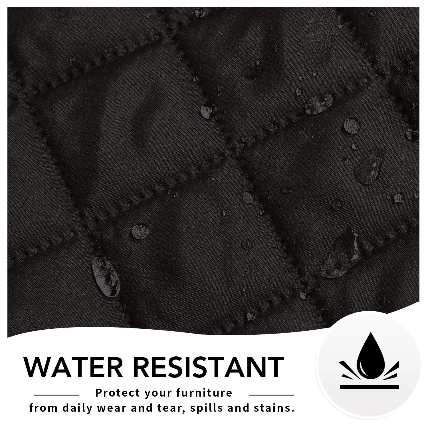 Easy-Going Copridivano Reversibile per Sedia Reclinabile Oversize, Impermeabile, Nero/Nero - immagine 4