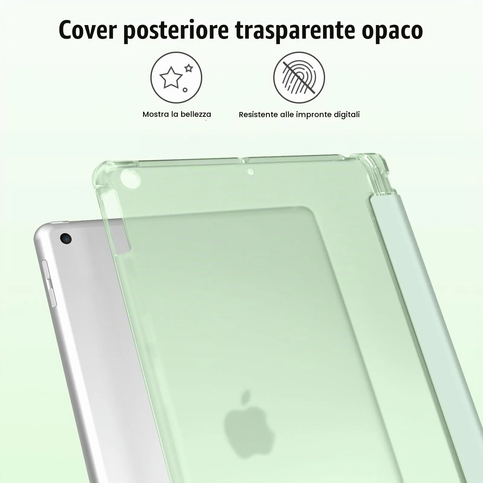 FINTIE Custodia per iPad 10.2 Pollici (9a/8a/7a Generazione 2019-2021) con Porta Matita, Verde Chiaro - immagine 5