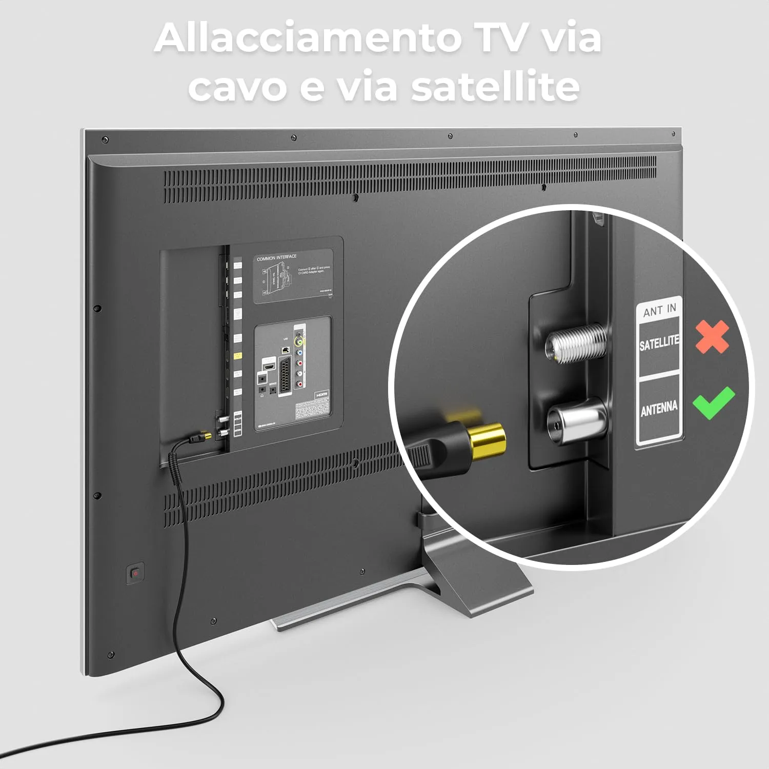 deleyCON Cavo Antenna TV Coassiale HDTV 15m con Filtro Ferrite - Nero - immagine 5