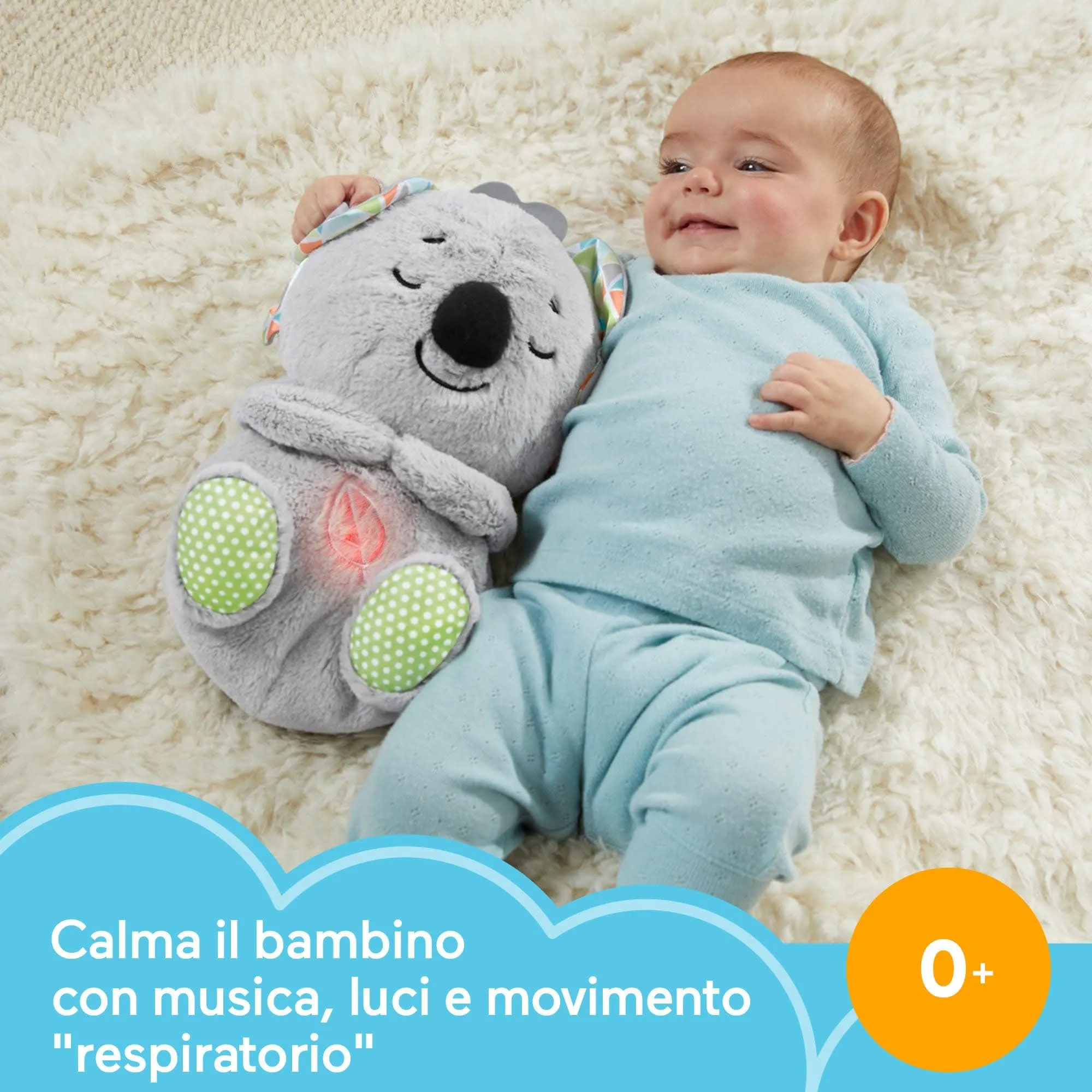 Fisher-Price Koala Soffice Relax Giocattolo per Neonati HBP87 - immagine 2