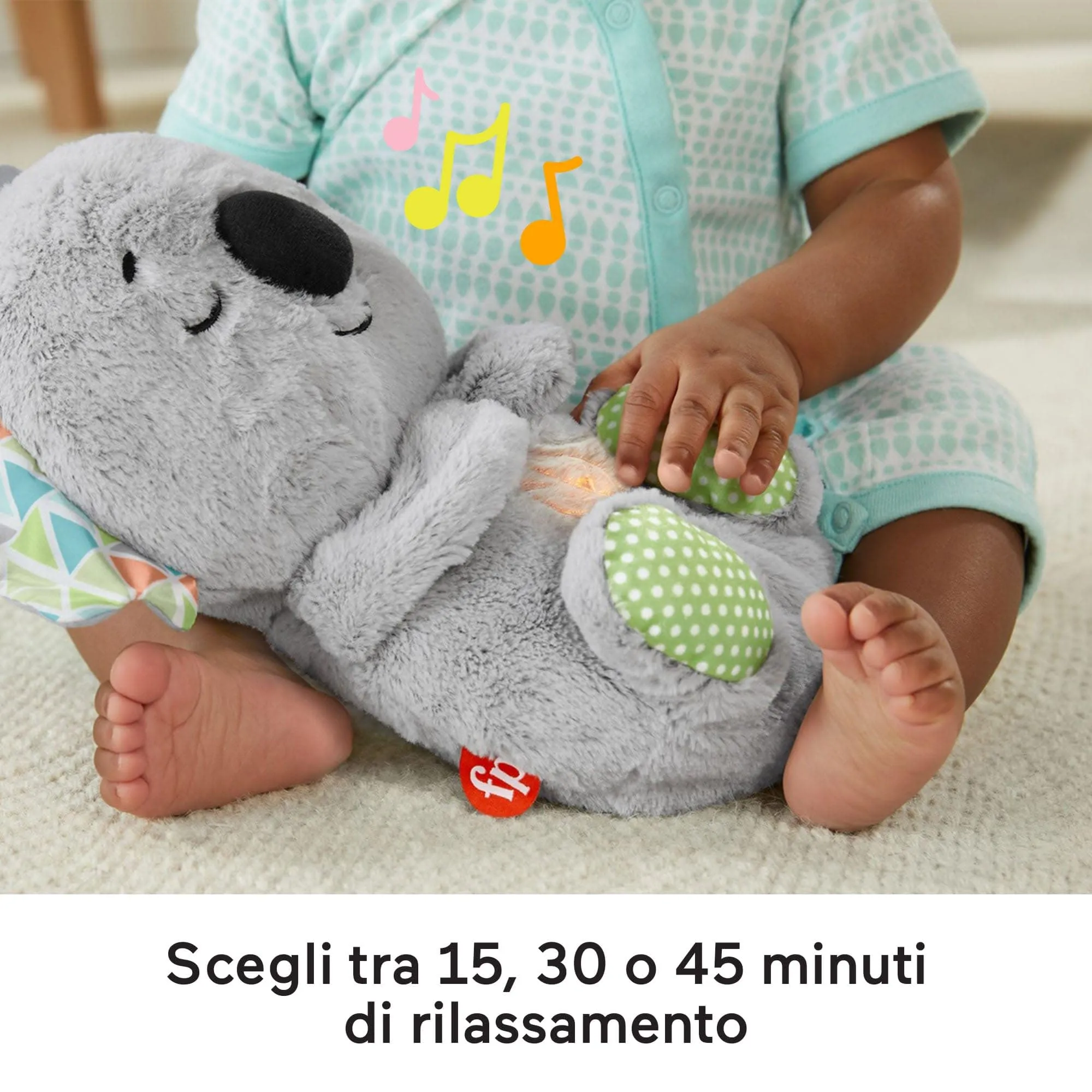 Fisher-Price Koala Soffice Relax Giocattolo per Neonati HBP87 - immagine 4