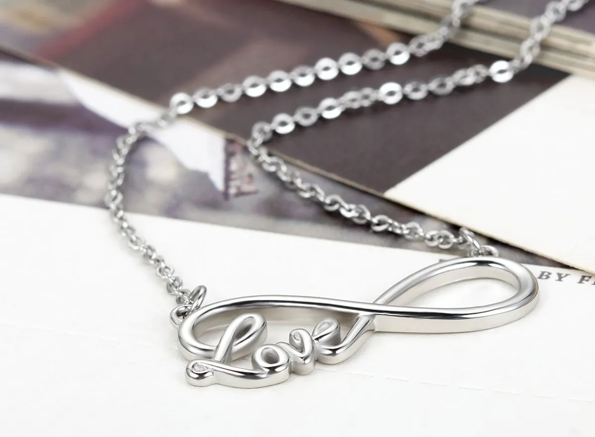Flongo Bracciale Infinito in Acciaio Inox Argento - immagine 2