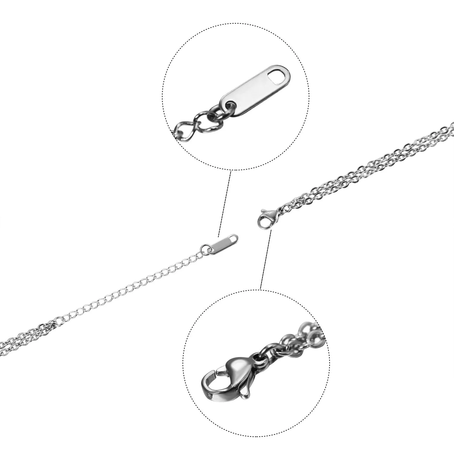 Flongo Braccialetto in Acciaio Inossidabile con Simbolo Infinity Argento per Coppia - immagine 4