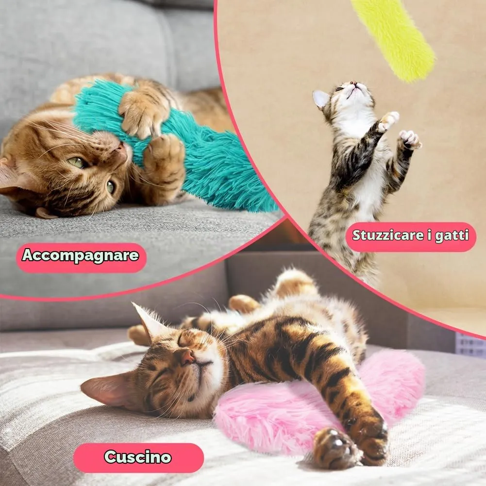 OSDUE Giocattoli Erba Gatta, 3 Pezzi Cuscini Interattivi in Peluche per Gatti - immagine 7