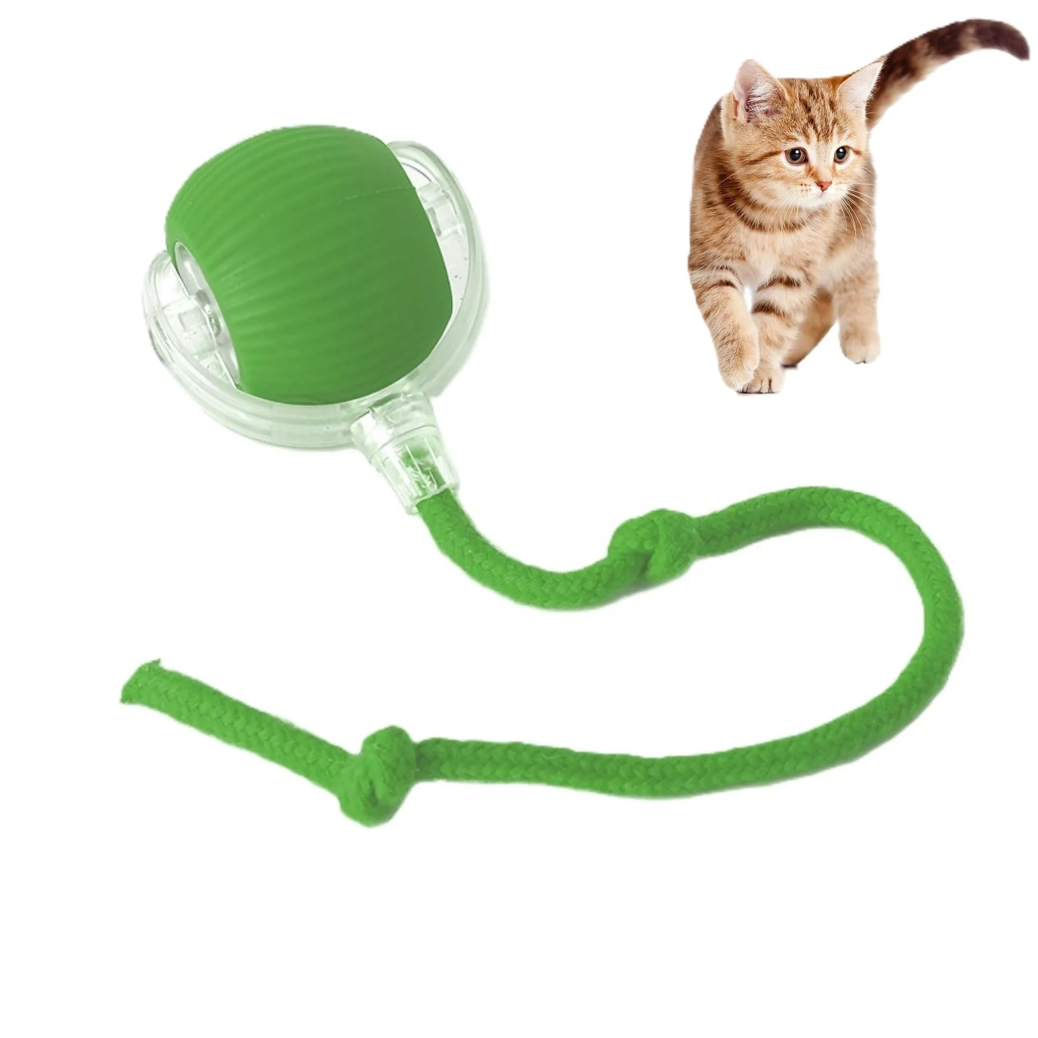 JoyEnjoy Pallina Interattiva per Gatti con Coda e Sensore di Movimento - immagine 1