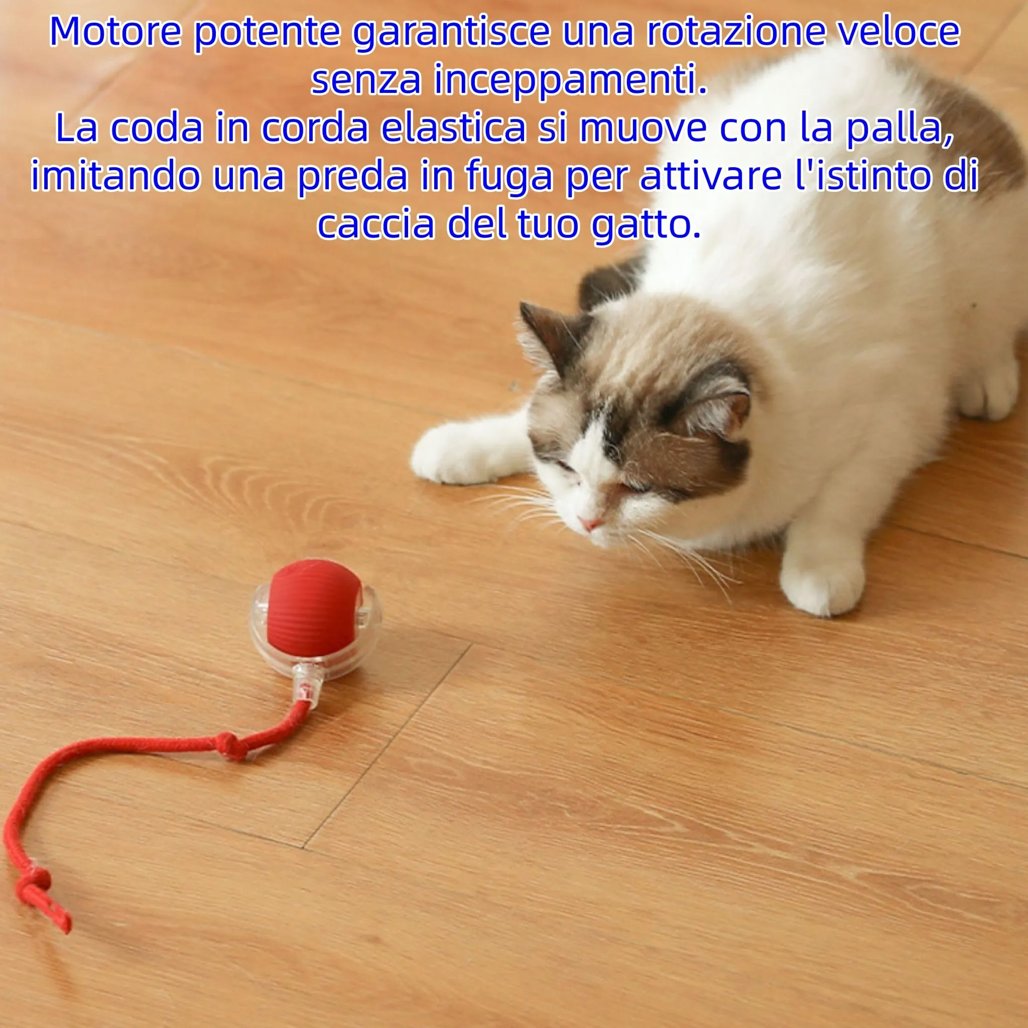 JoyEnjoy Pallina Interattiva per Gatti con Coda e Sensore di Movimento - immagine 2