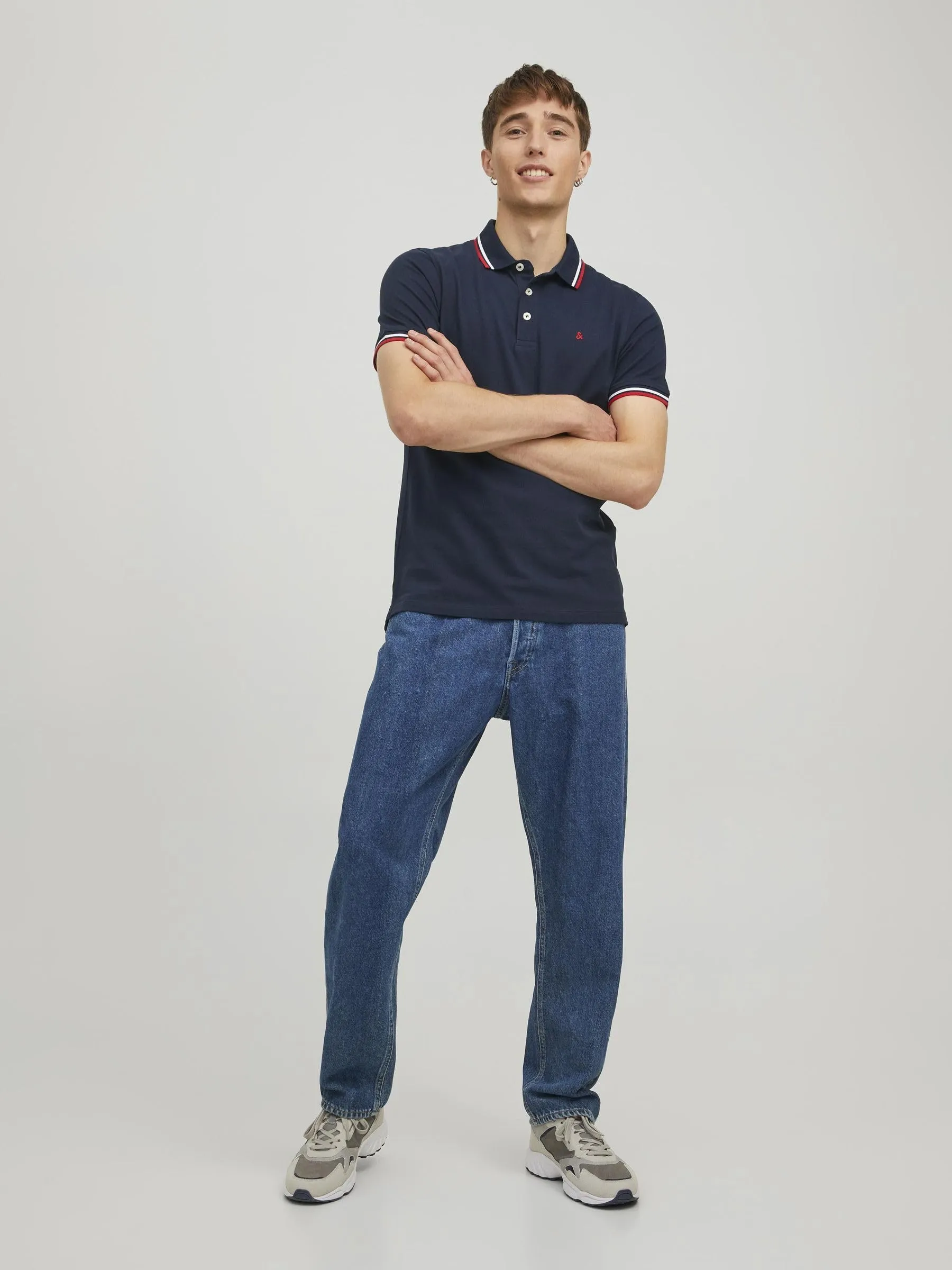 Jack & Jones Jjepaulos Polo SS Noos - Navy Blazer, L - immagine 5