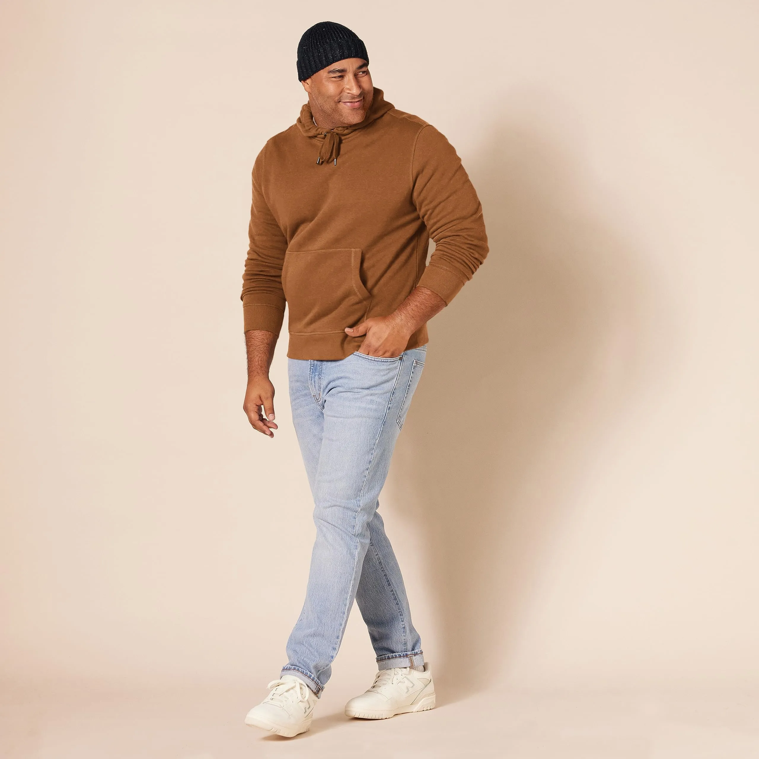 Amazon Essentials Felpa con Cappuccio Uomo, Marrone Toffee, S - immagine 8