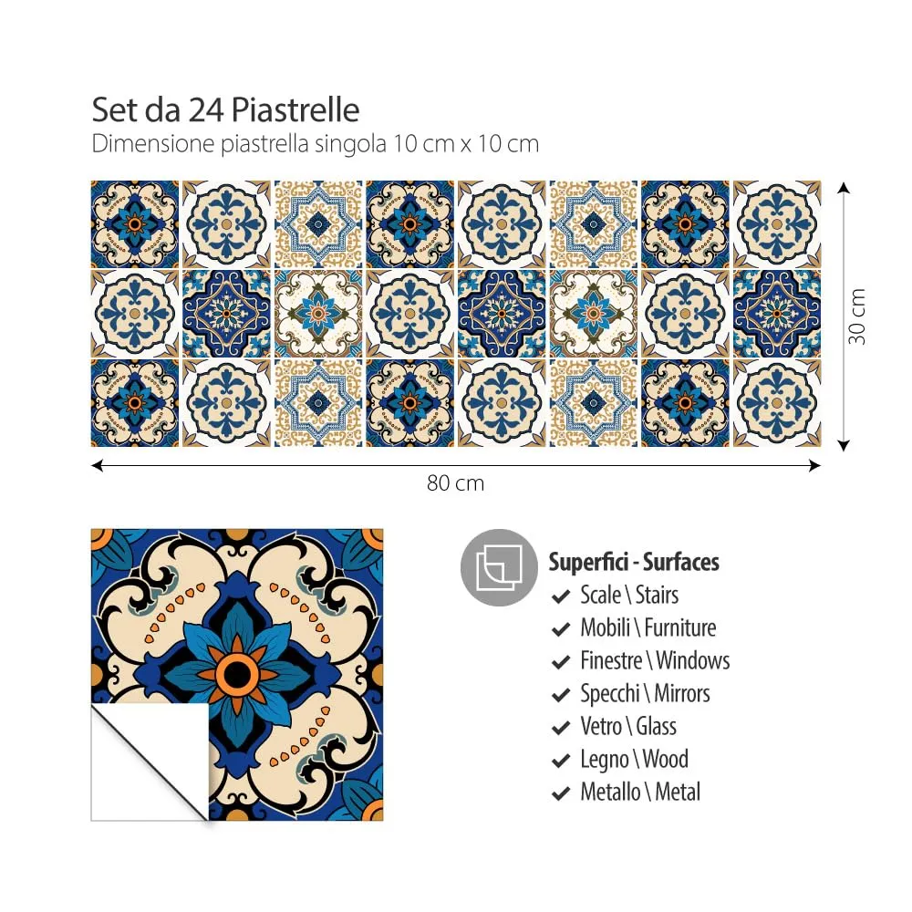 RE-COVERTILES Adesivi Piastrelle in PVC Animalier 24 Pz 10x10 cm PS00029 - immagine 4