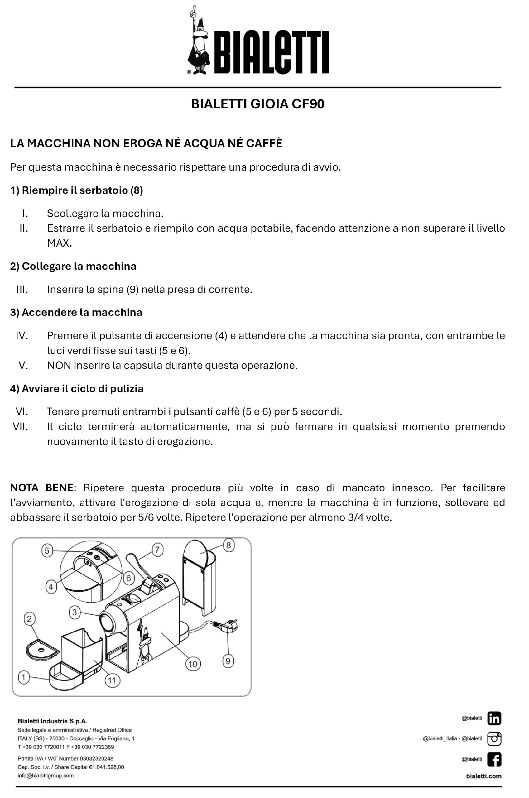 Bialetti Gioia Macchina Caffè Espresso, Nero - immagine 4