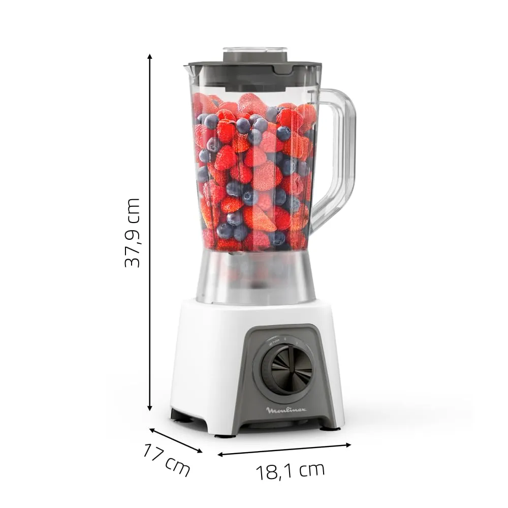 Moulinex Blendeo + Frullatore Elettrico 450 W 1.5 L Bianco LM2C01 - immagine 7