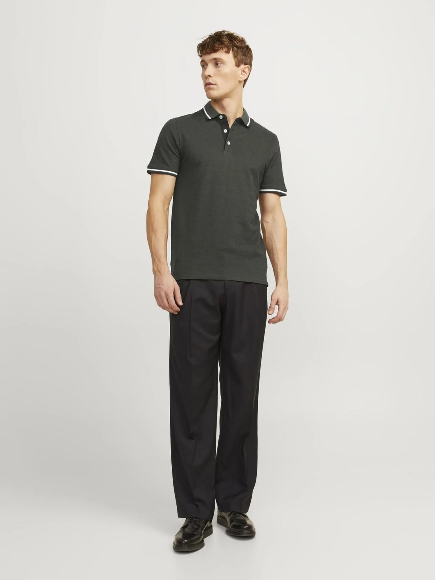 Jack & Jones Jjepaulos Polo SS Noos, Verde Scuro, XXL Uomo - immagine 4
