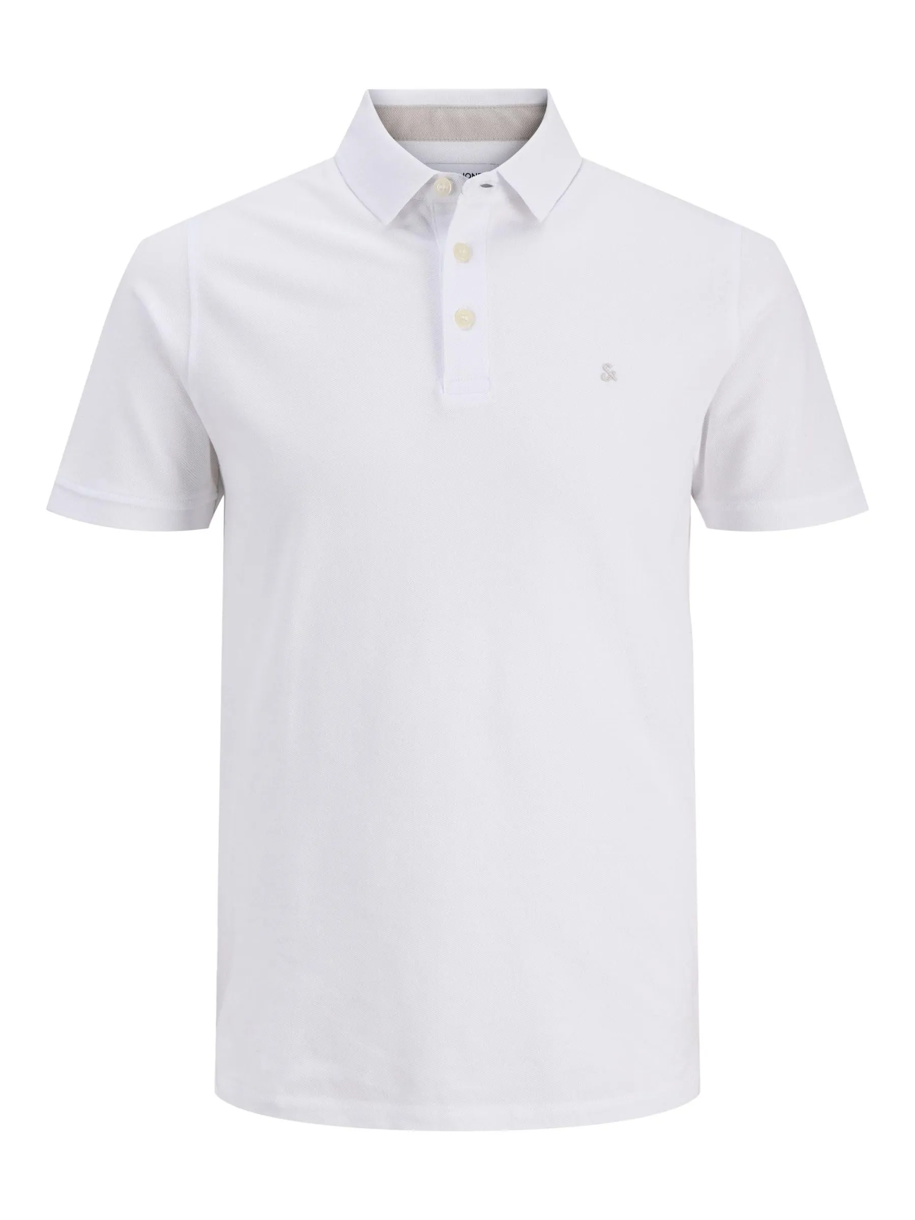 Jack & Jones Jjepaulos Polo SS Noos Maglietta, Bianco, 12136668, M Uomo - immagine 1