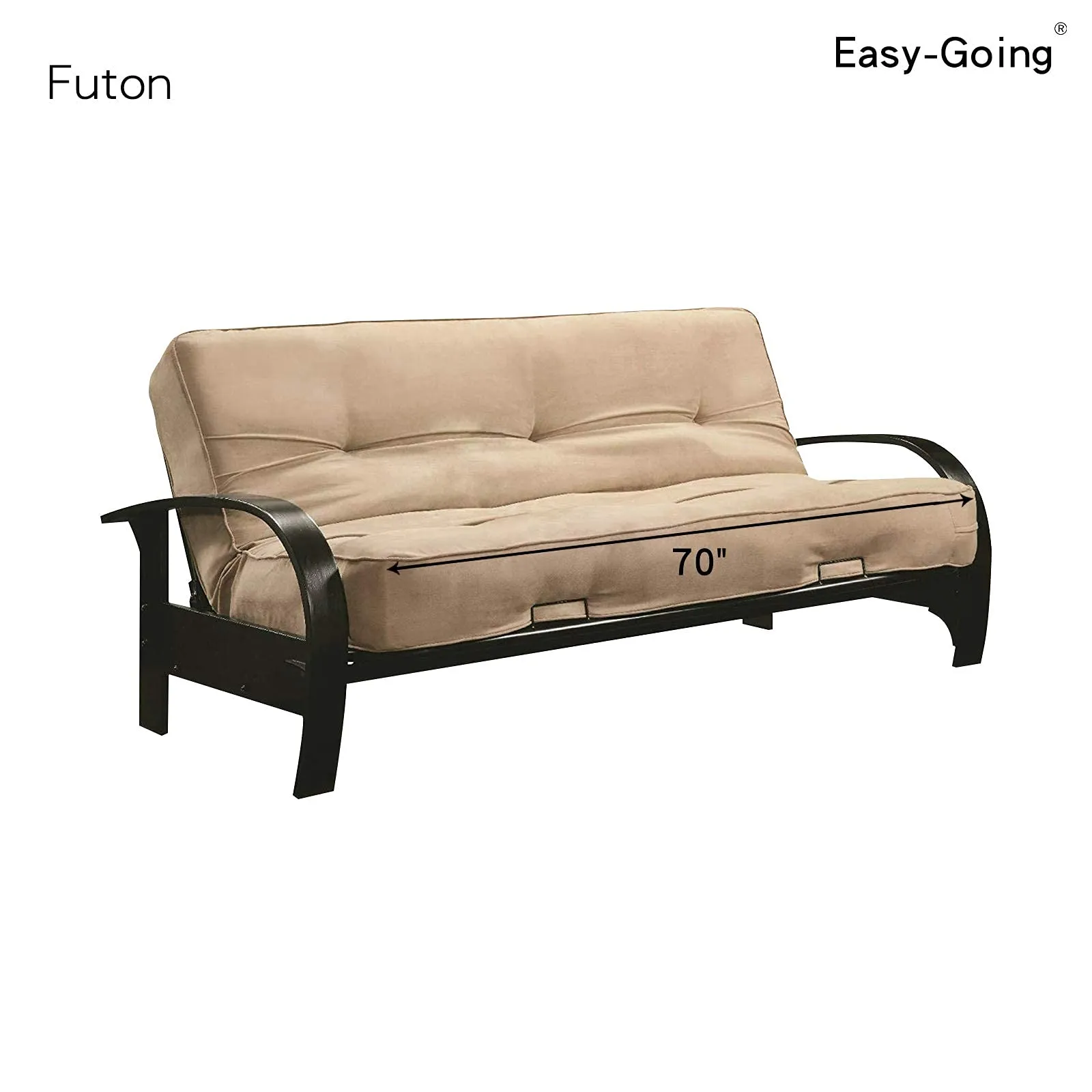 Easy-Going Fodera per Divano Futon Reversibile Impermeabile, Blu Navy, 70'' - immagine 7