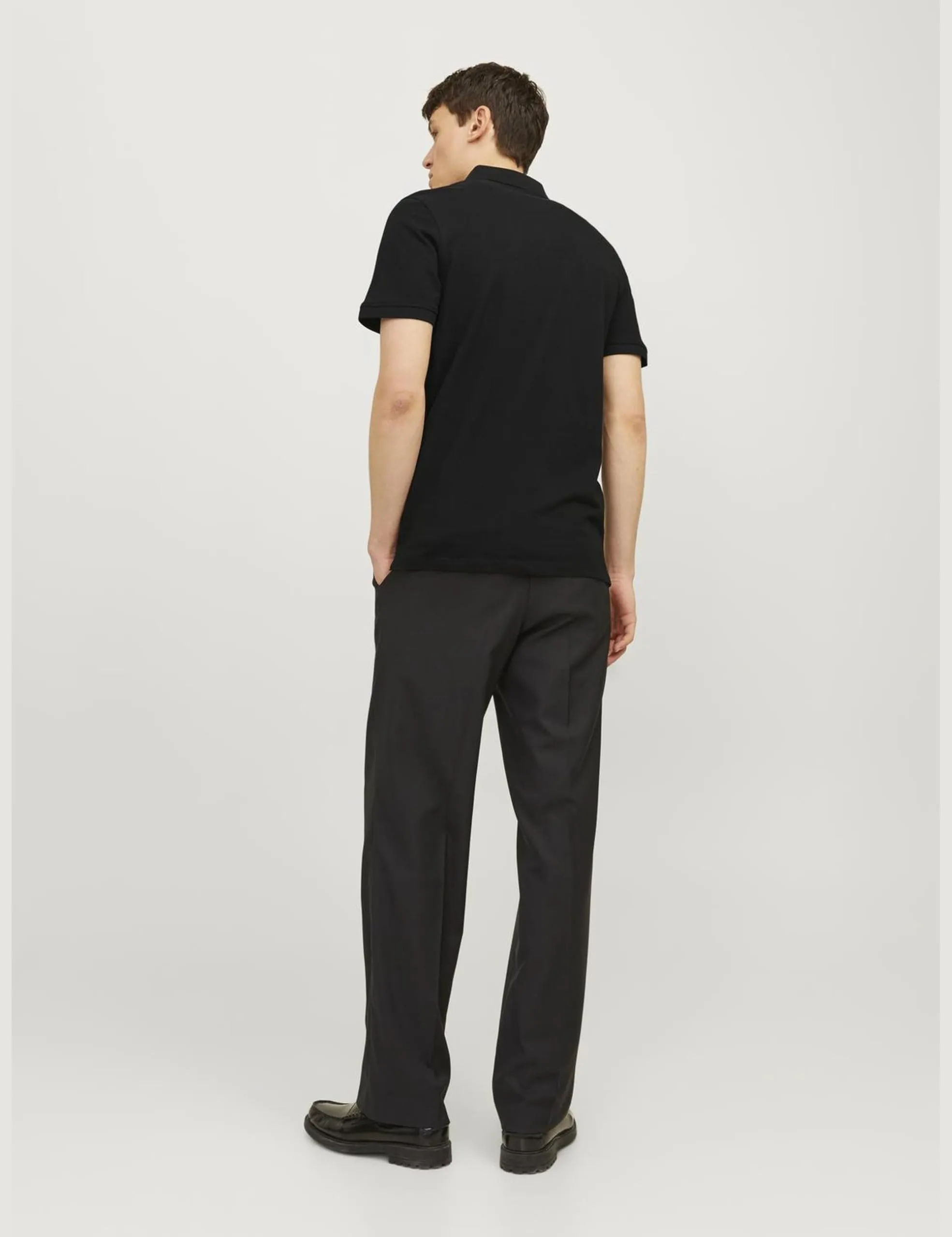 Jack & Jones Jjepaulos Polo SS Noos Maglietta - Nero, XS - immagine 3