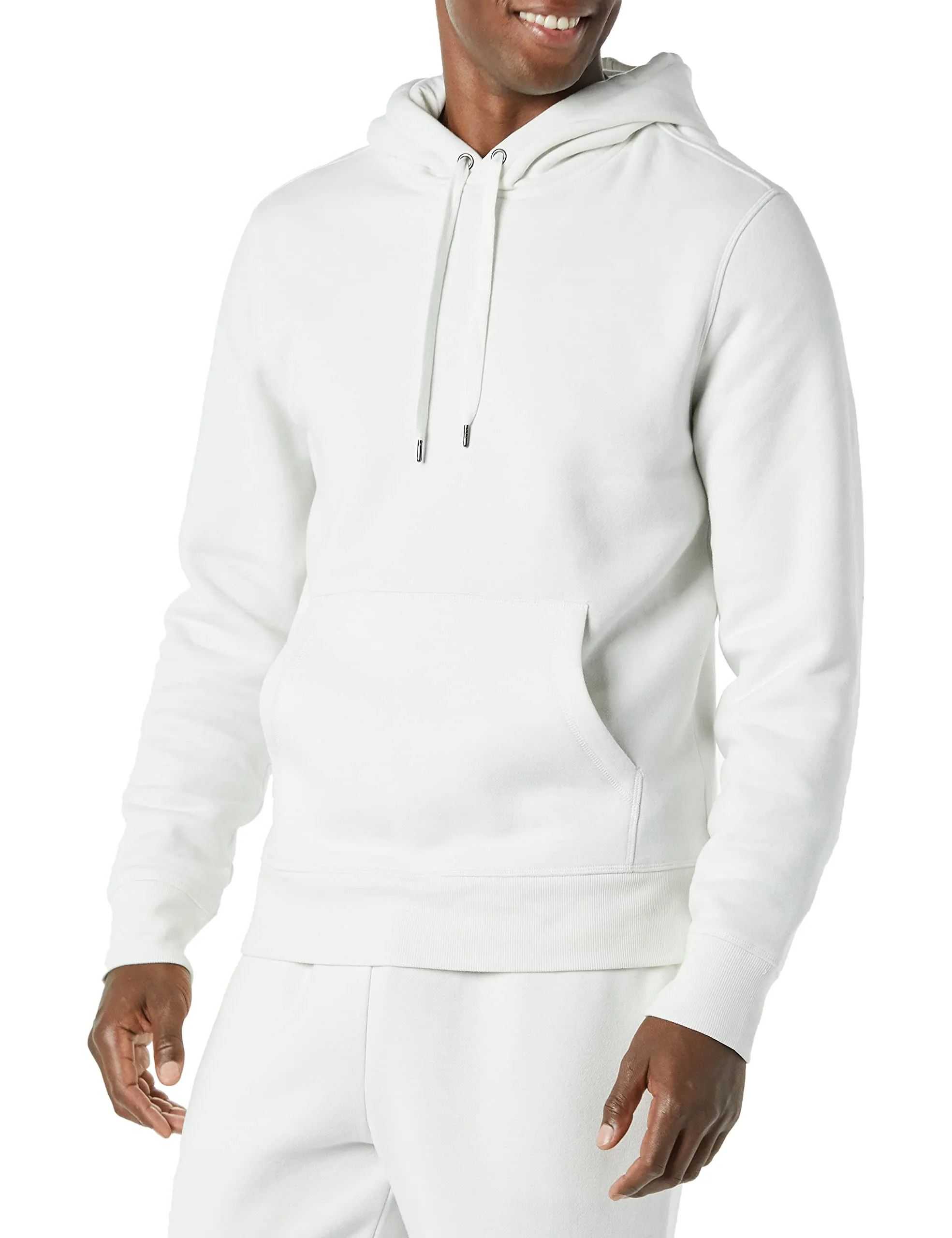 Amazon Essentials Felpa con Cappuccio Uomo, Bianco, L - immagine 1