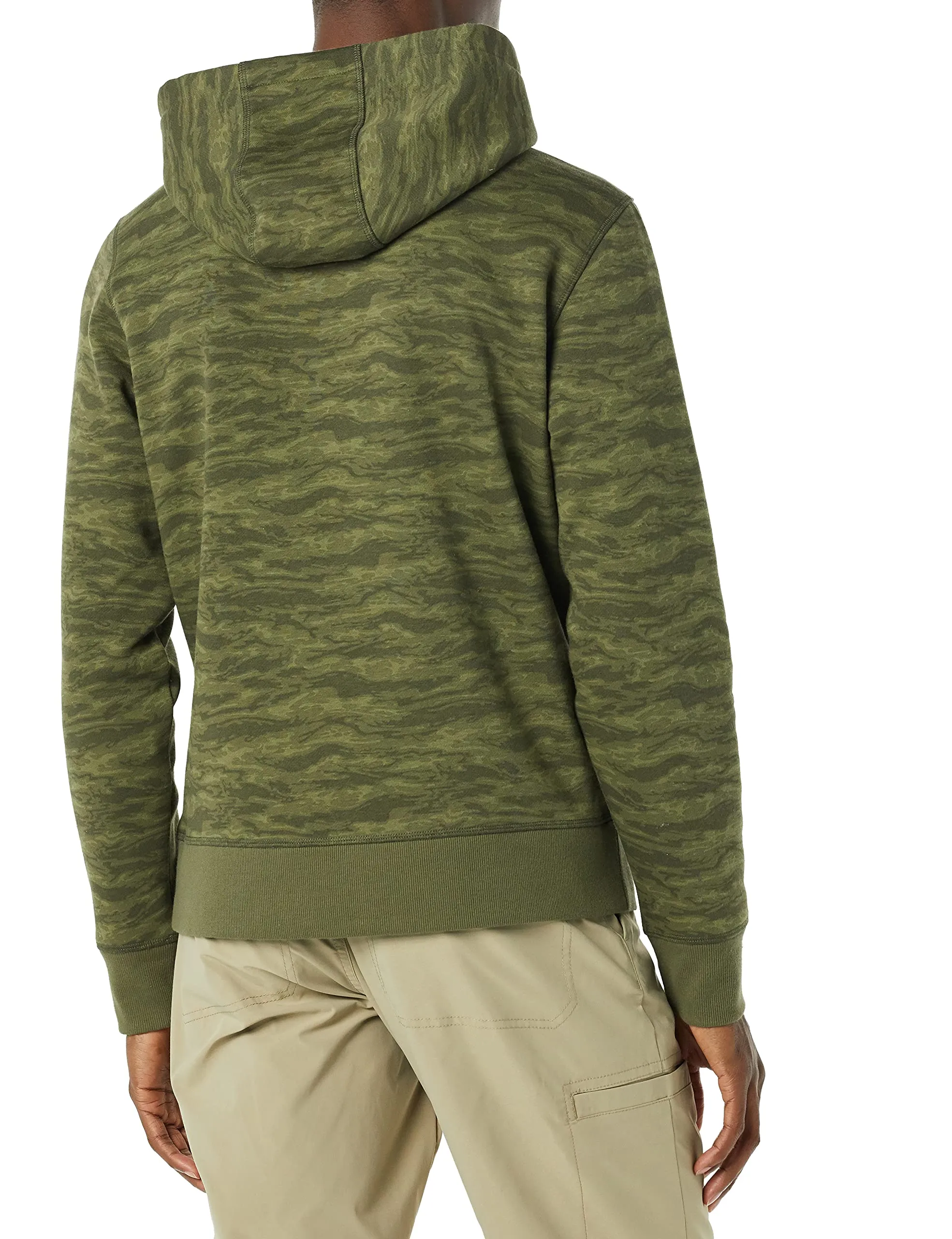 Amazon Essentials Felpa con Cappuccio Uomo, Verde Motivo Mimetico Astratto, XL - immagine 3