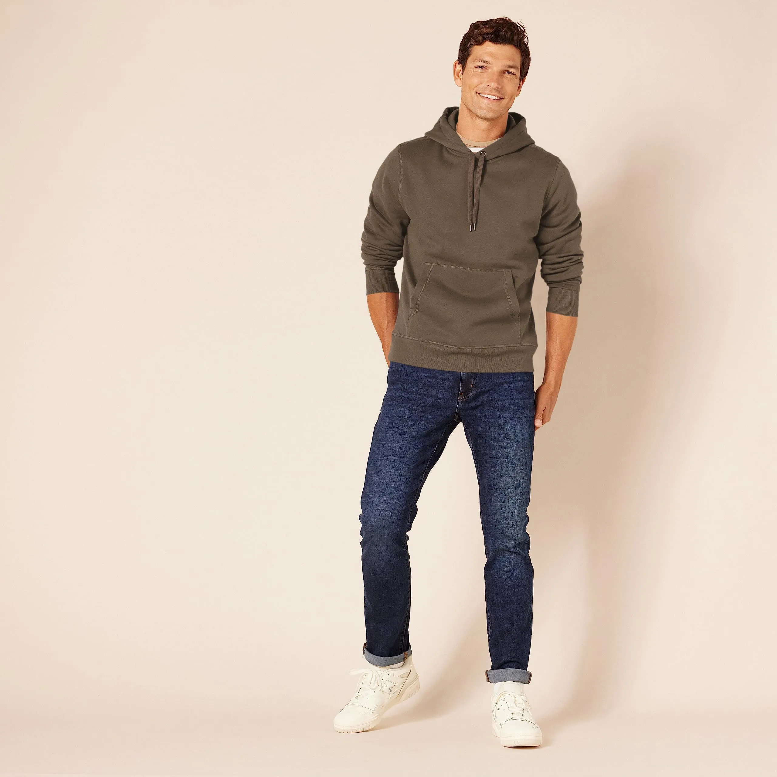Amazon Essentials Felpa con Cappuccio Uomo, Marrone Medio, XXL - immagine 4