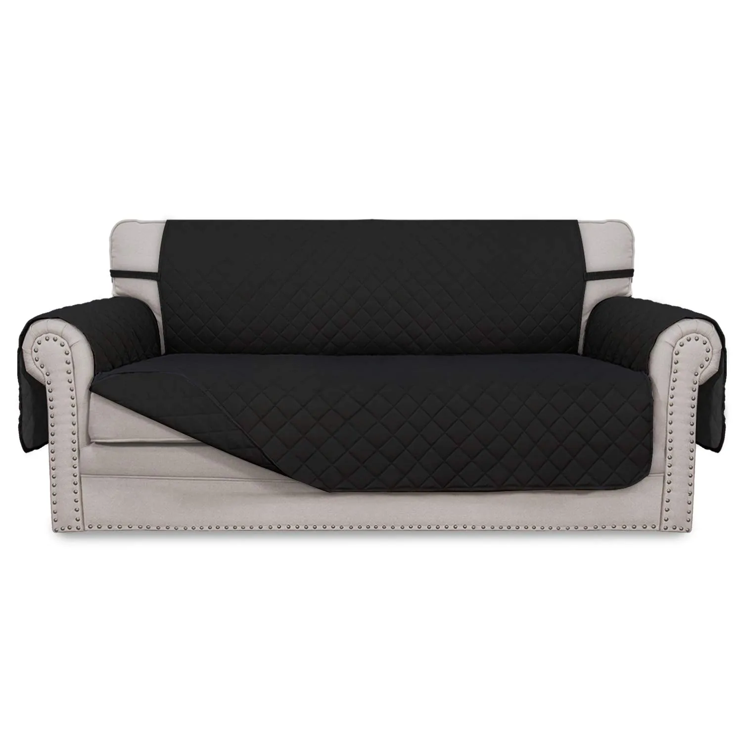 Easy-Going Copridivano Reversibile per Loveseat, Oversized, Nero/Nero - immagine 1