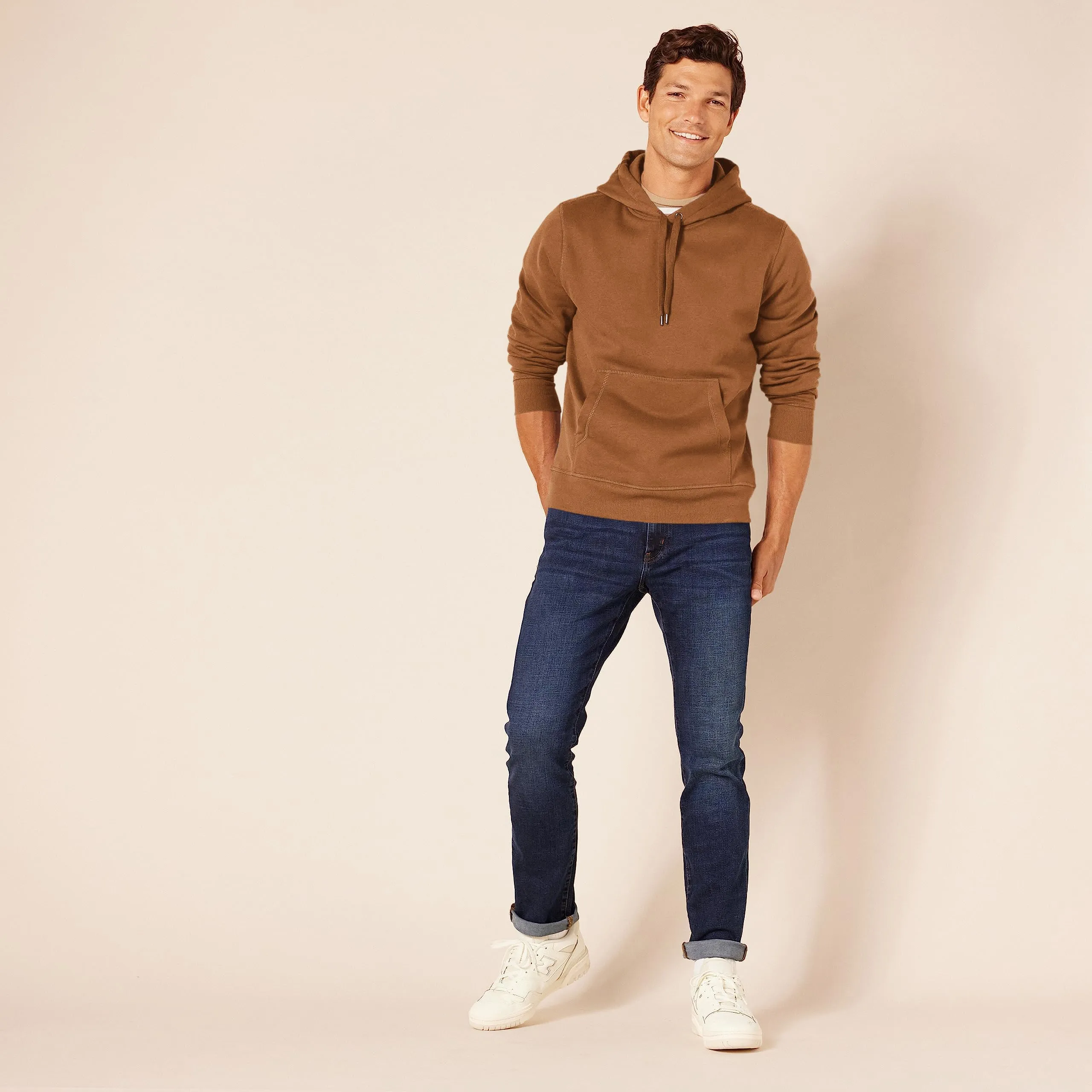 Amazon Essentials Felpa con Cappuccio Uomo, Marrone Toffee, XL - immagine 4