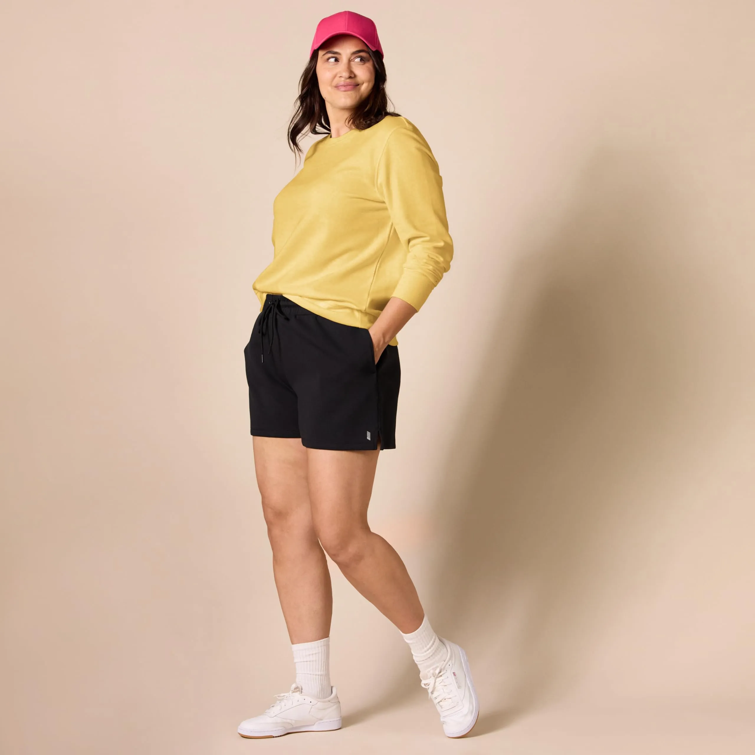 Amazon Essentials Felpa Girocollo Donna in Pile di Spugna Francese, Giallo Senape Chiaro, XL - immagine 8