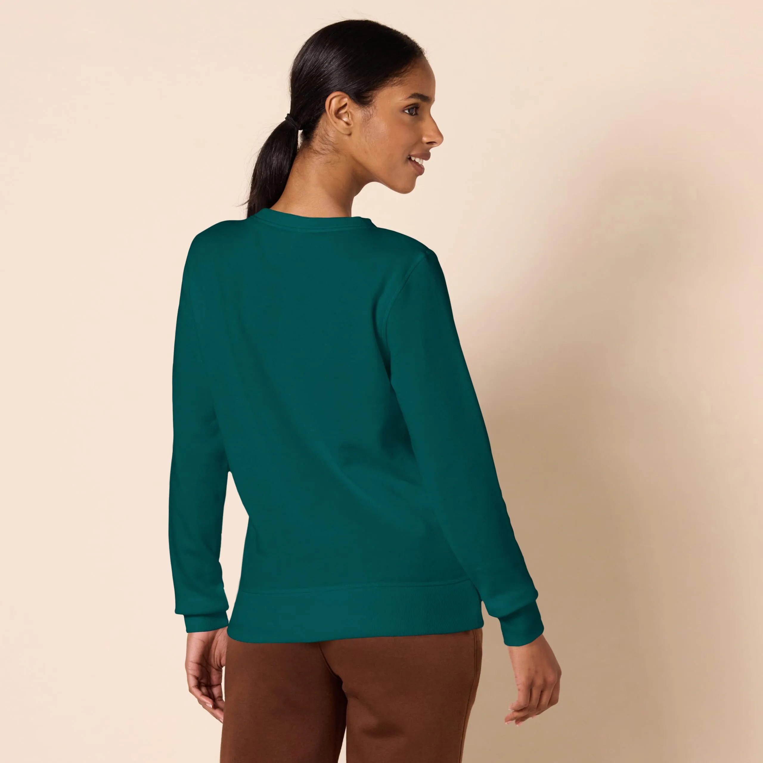 Amazon Essentials Felpa Girocollo da Donna in Pile di Spugna Francese, Verde Scuro, XL - immagine 2