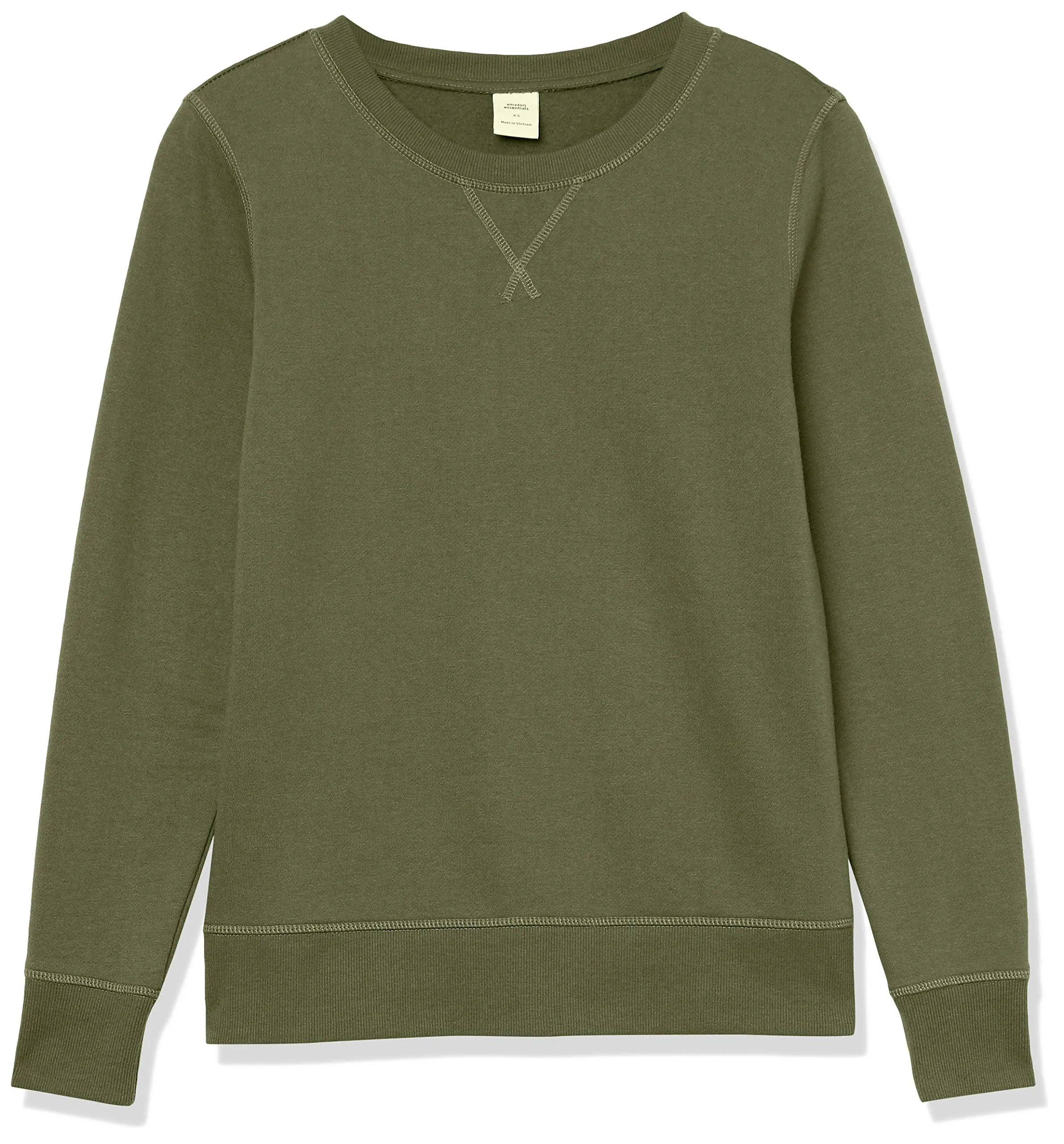 Amazon Essentials Felpa Girocollo da Donna in Pile di Spugna Francese, Verde Oliva, XS - immagine 8